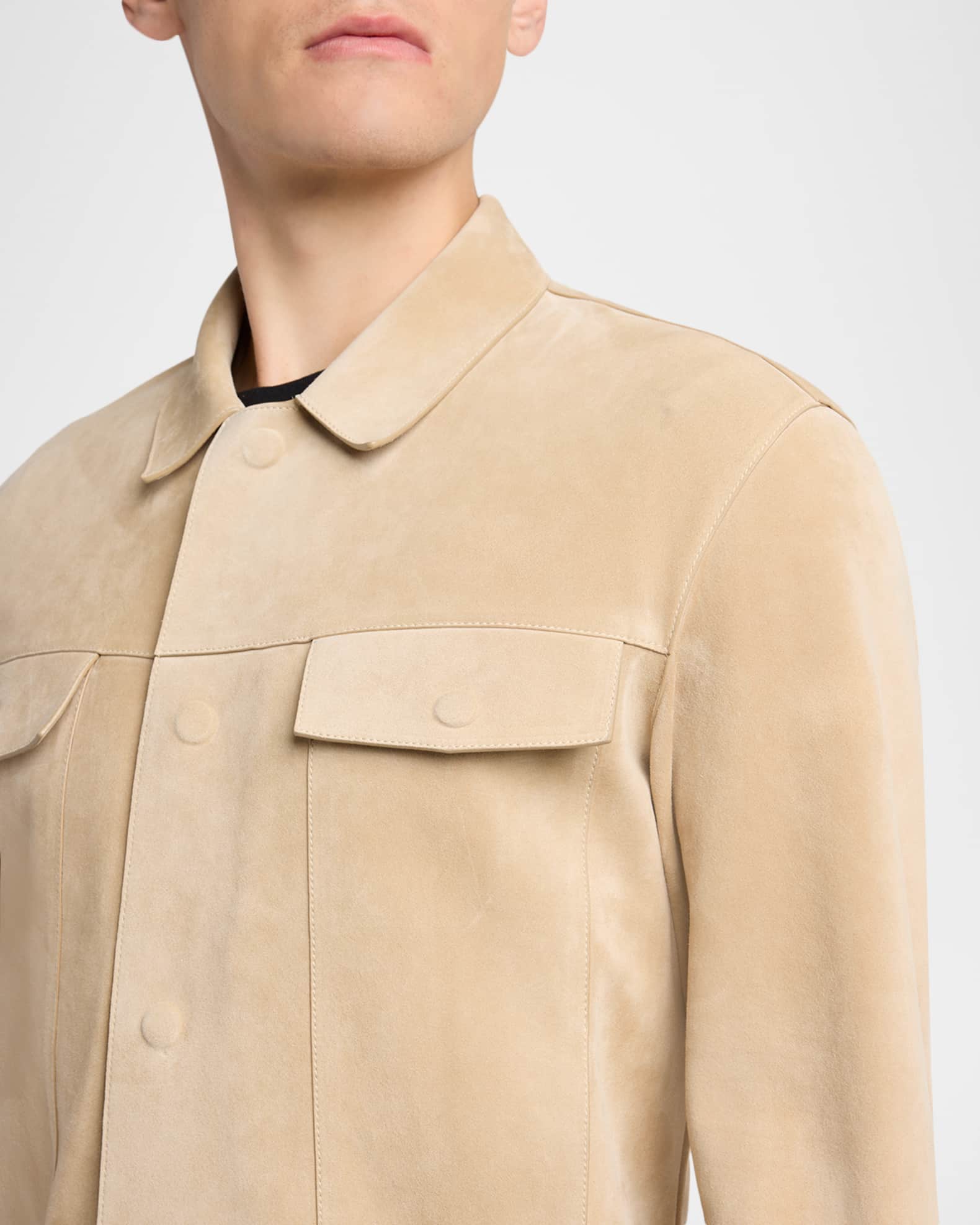 TOM FORD Men's Suede Snap-Front Western Jacket | Neiman Marcus