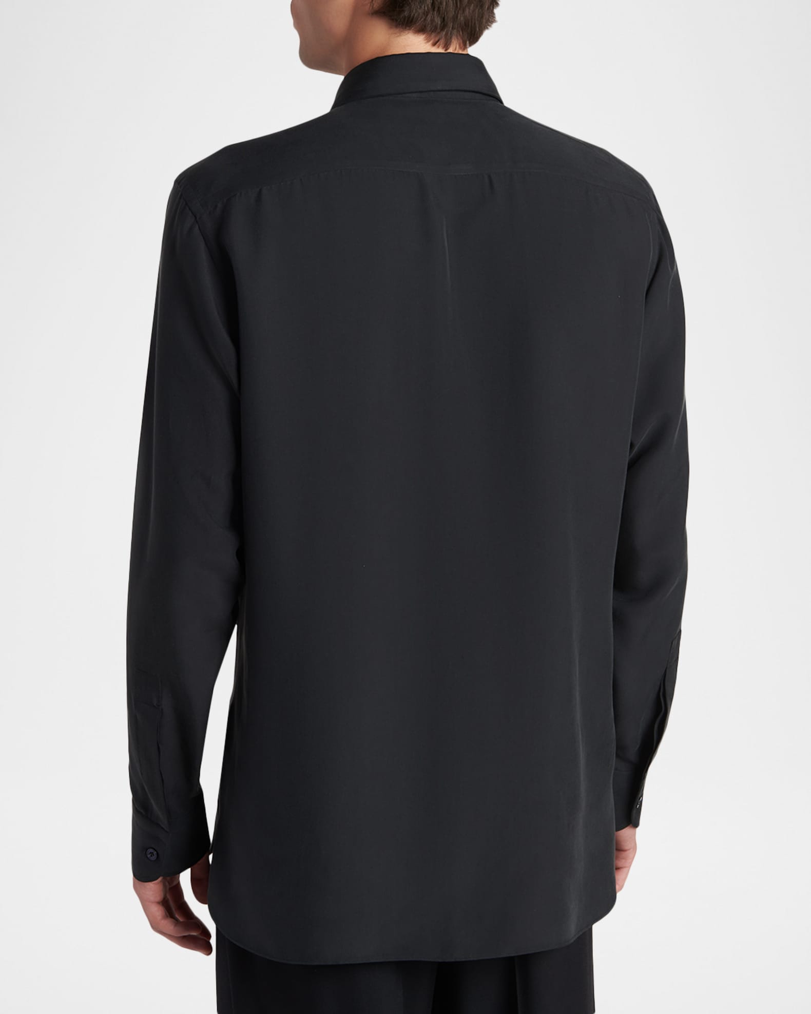 TOM FORD Men's Cupro Twill Concealed-Placket Sport Shirt | Neiman