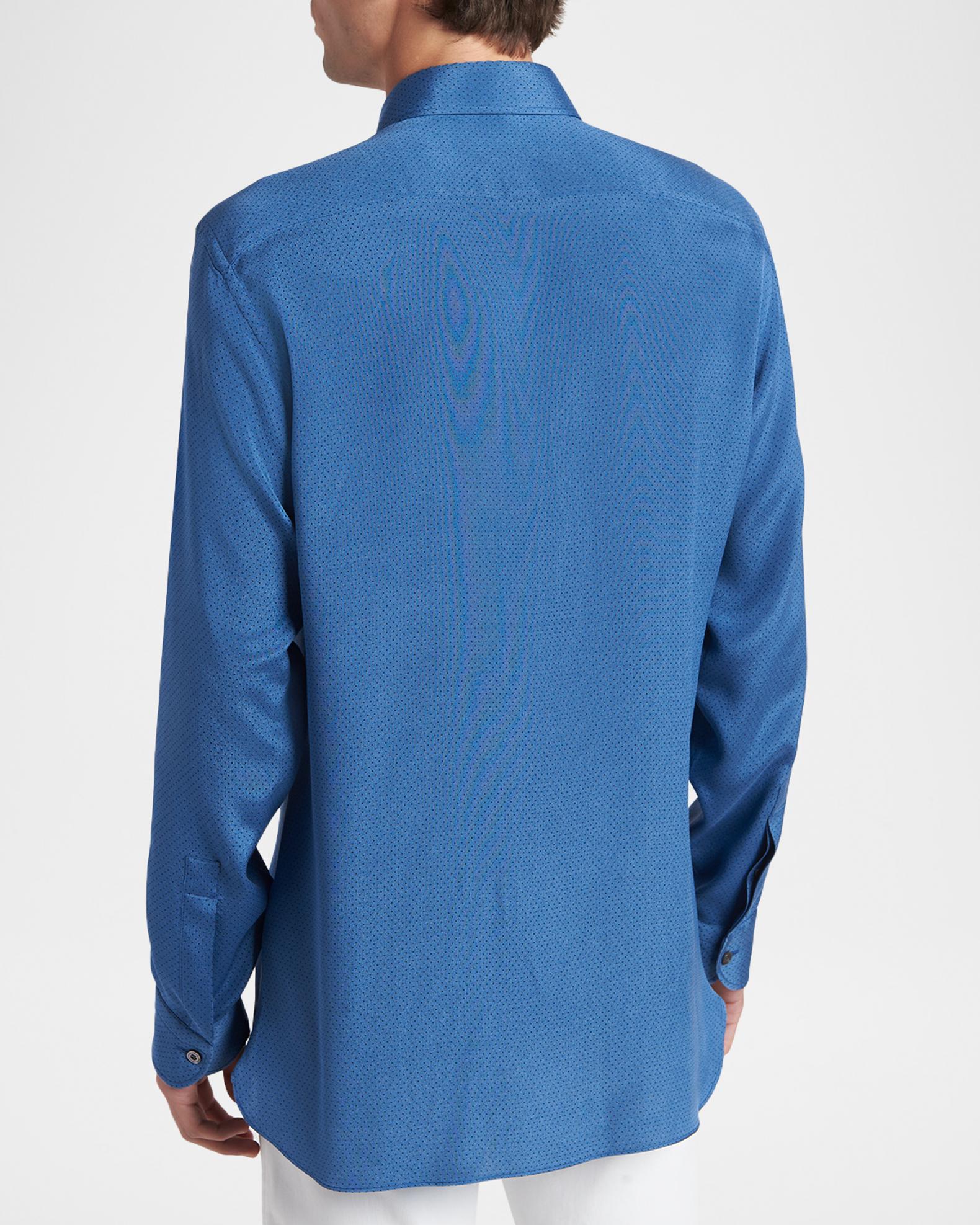 TOM FORD Men's Silk Jacquard Micro-Dot Concealed-Placket Sport