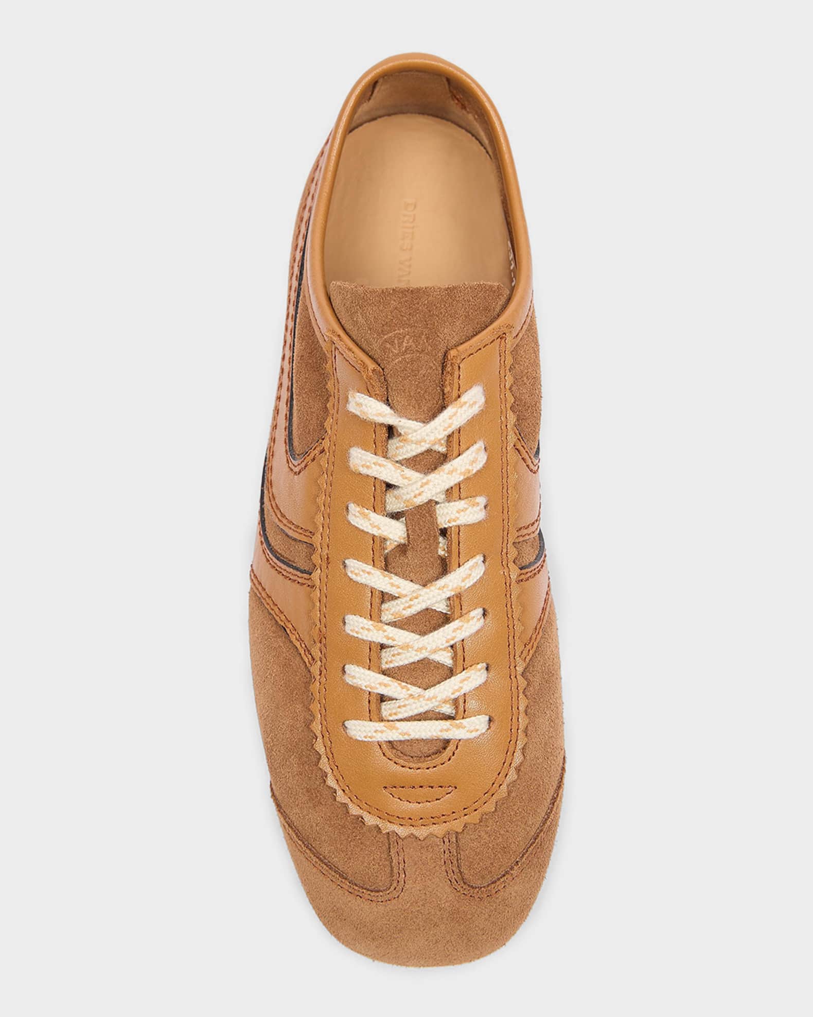 Dries Van Noten Mixed Leather Retro Runner Sneakers | Neiman Marcus