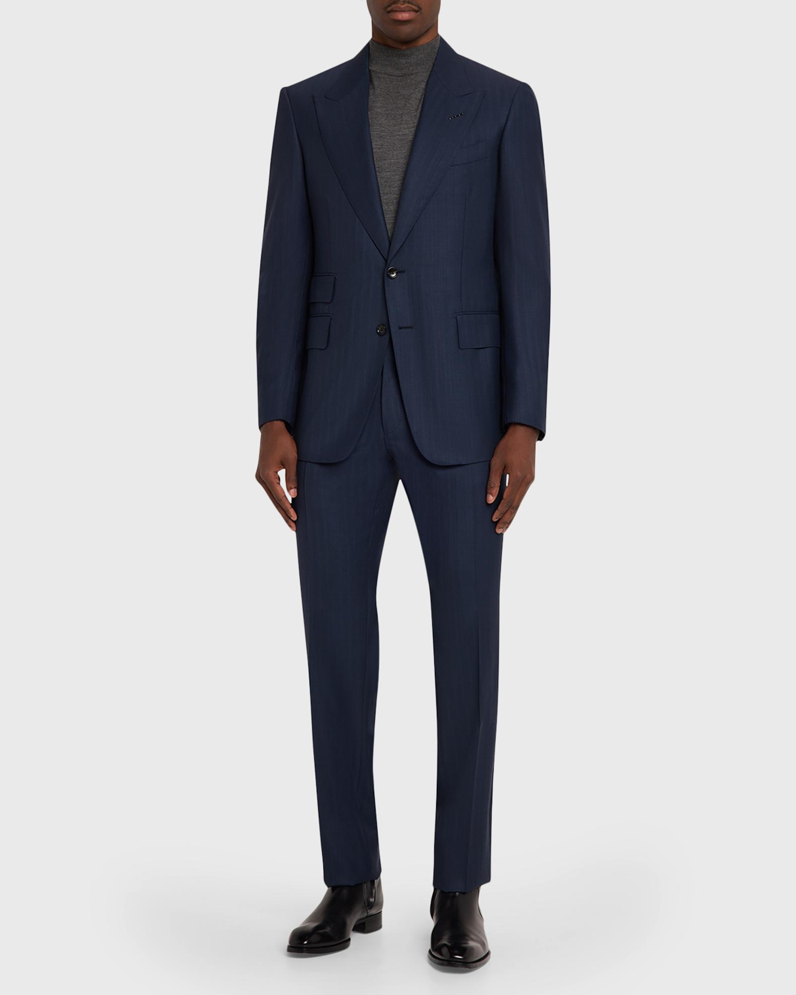 TOM FORD Men's Shelton Herringbone Stripe Suit | Neiman Marcus