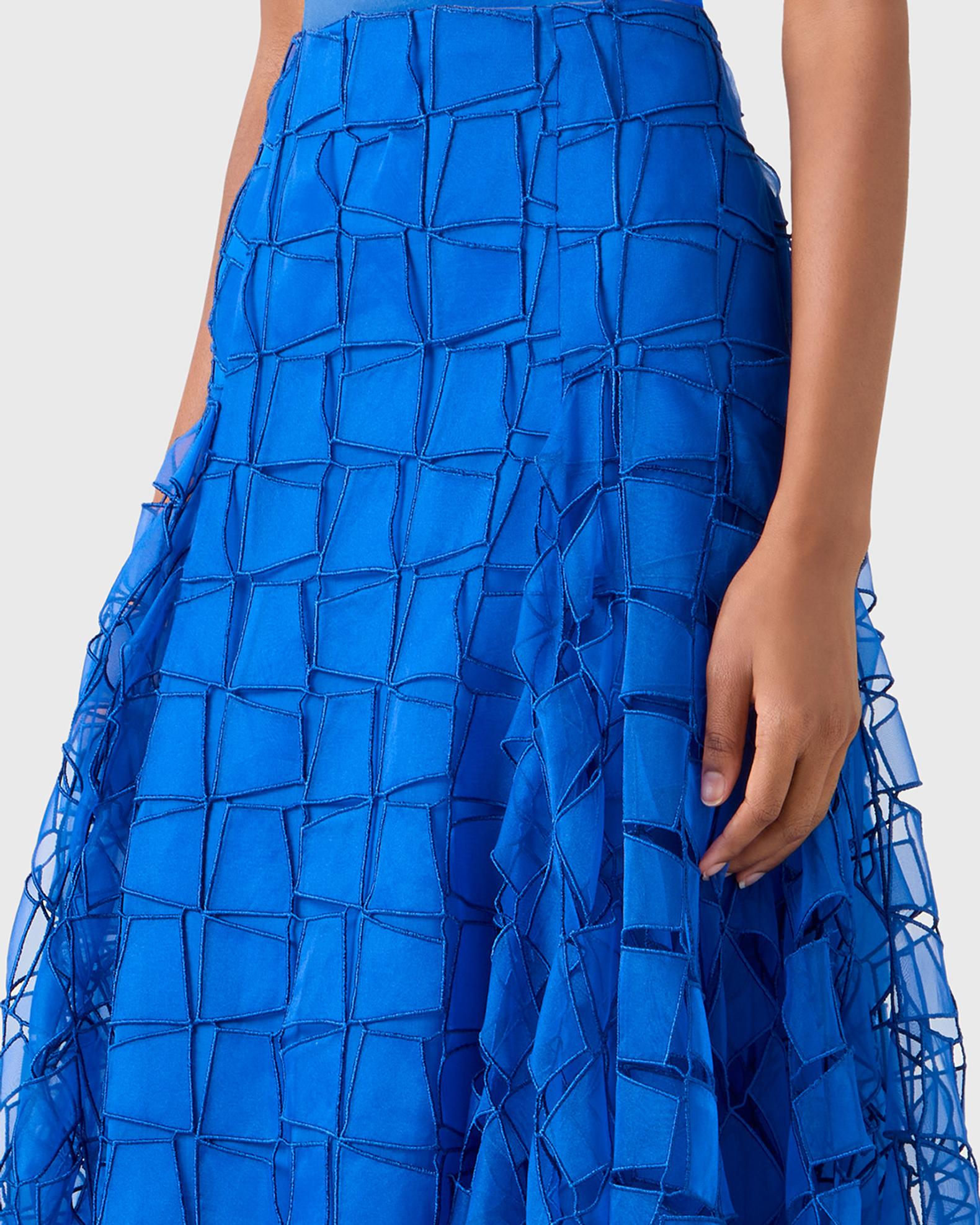 Akris Embroidered Organza Maxi Handkerchief Skirt | Neiman Marcus