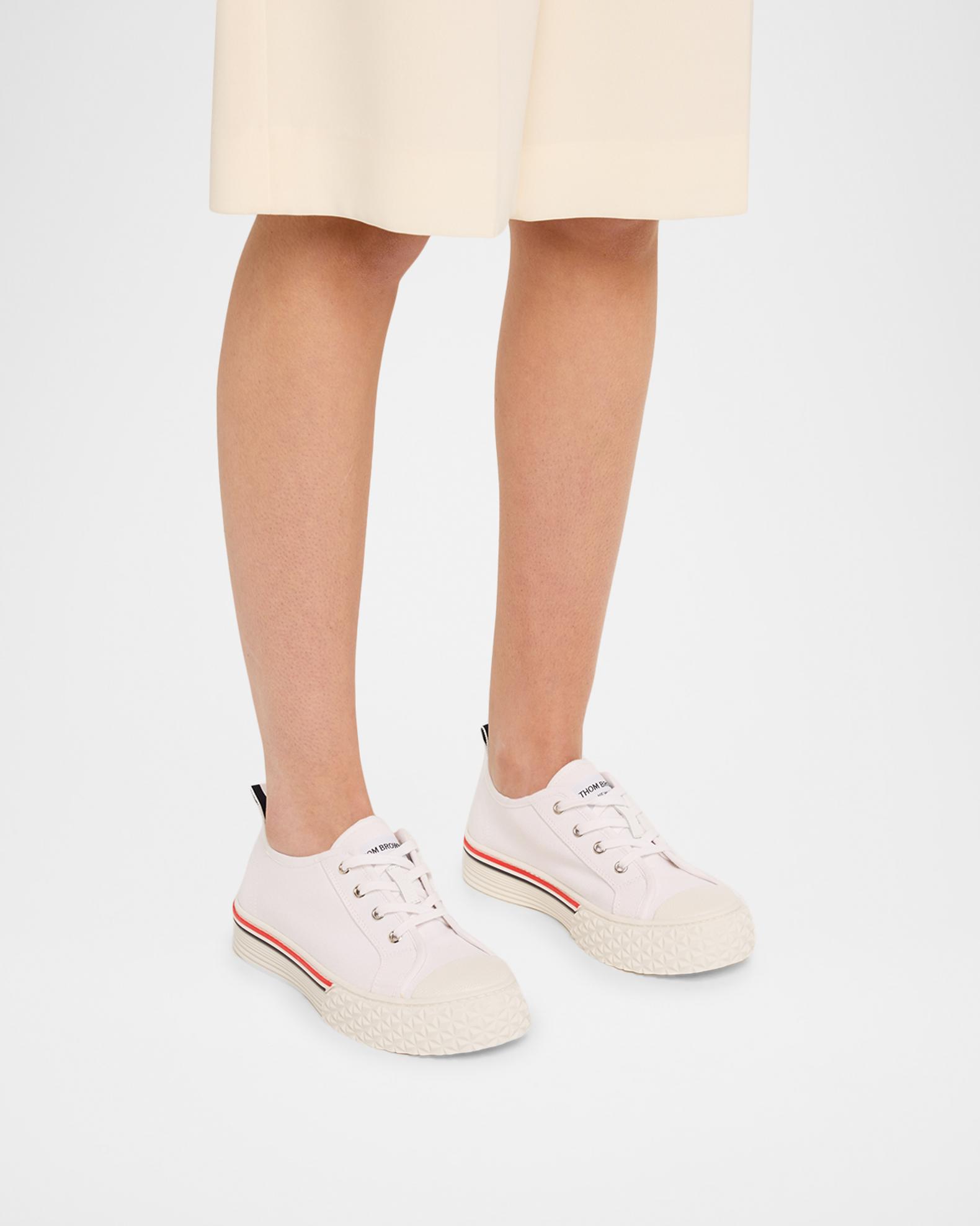 Thom Browne Collegiate Low-Top Canvas Sneakers | Neiman Marcus