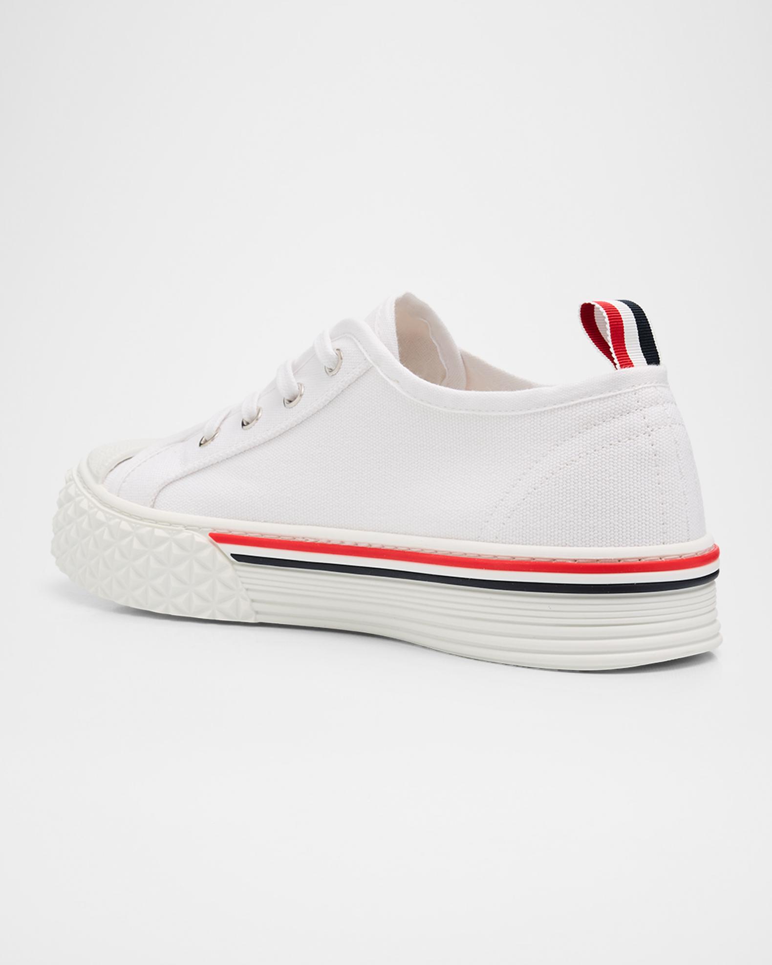 Thom Browne Collegiate Low-Top Canvas Sneakers | Neiman Marcus