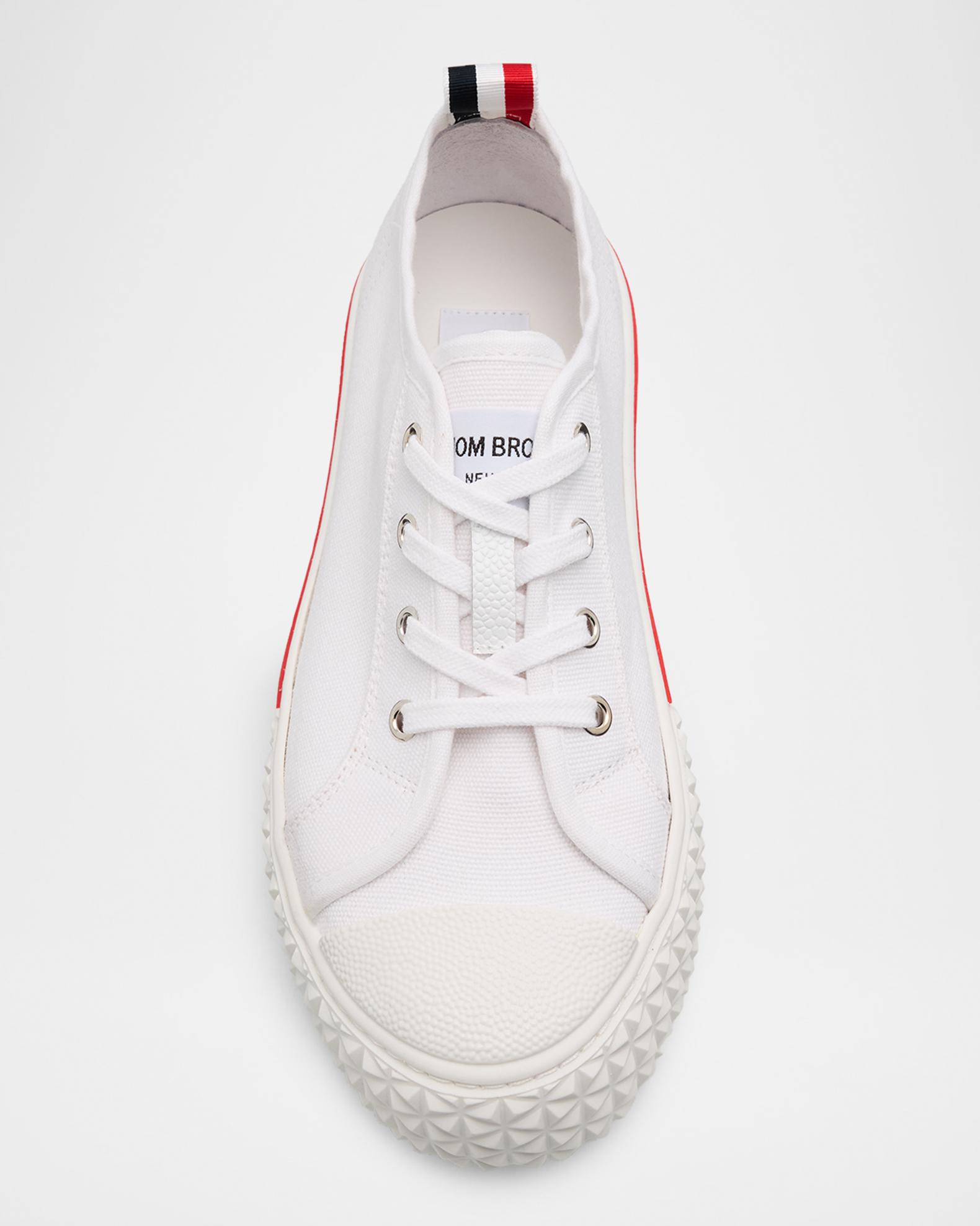 Thom Browne Collegiate Low-Top Canvas Sneakers | Neiman Marcus