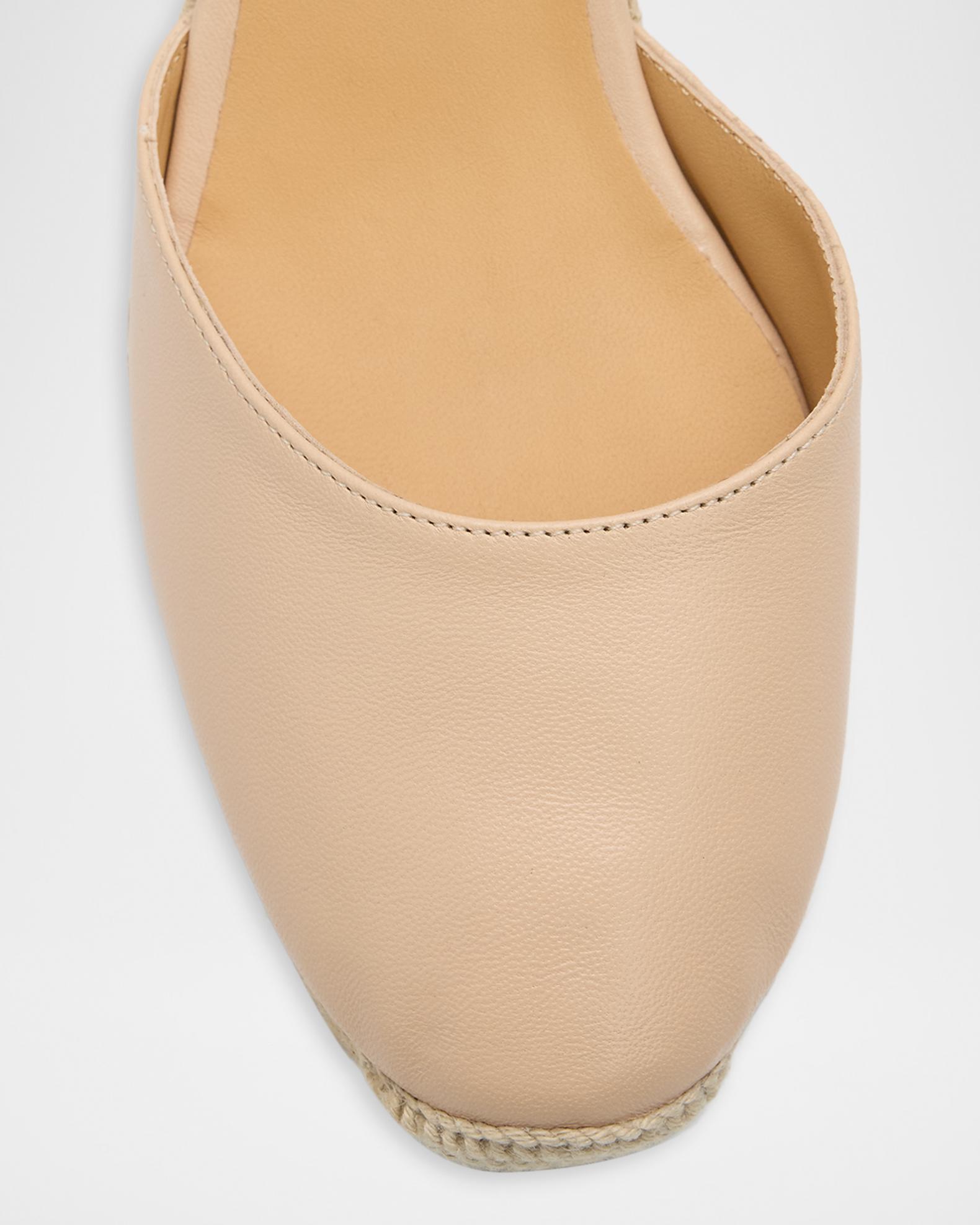 Castañer 90mm Carina Leather Espadrille Wedge Sandals | Neiman Marcus