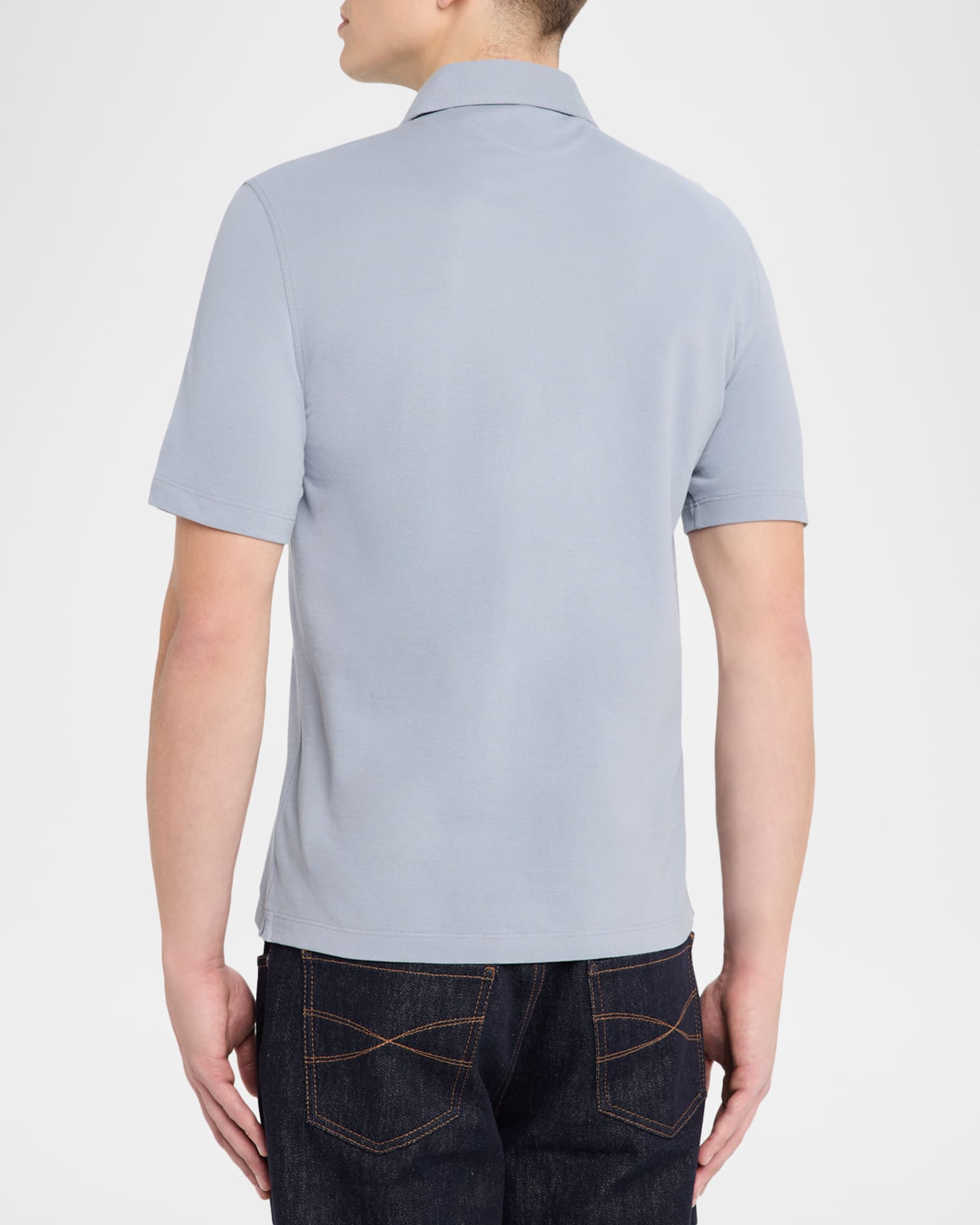 Brunello Cucinelli Men's Slim Fit Cotton Jersey Polo Shirt