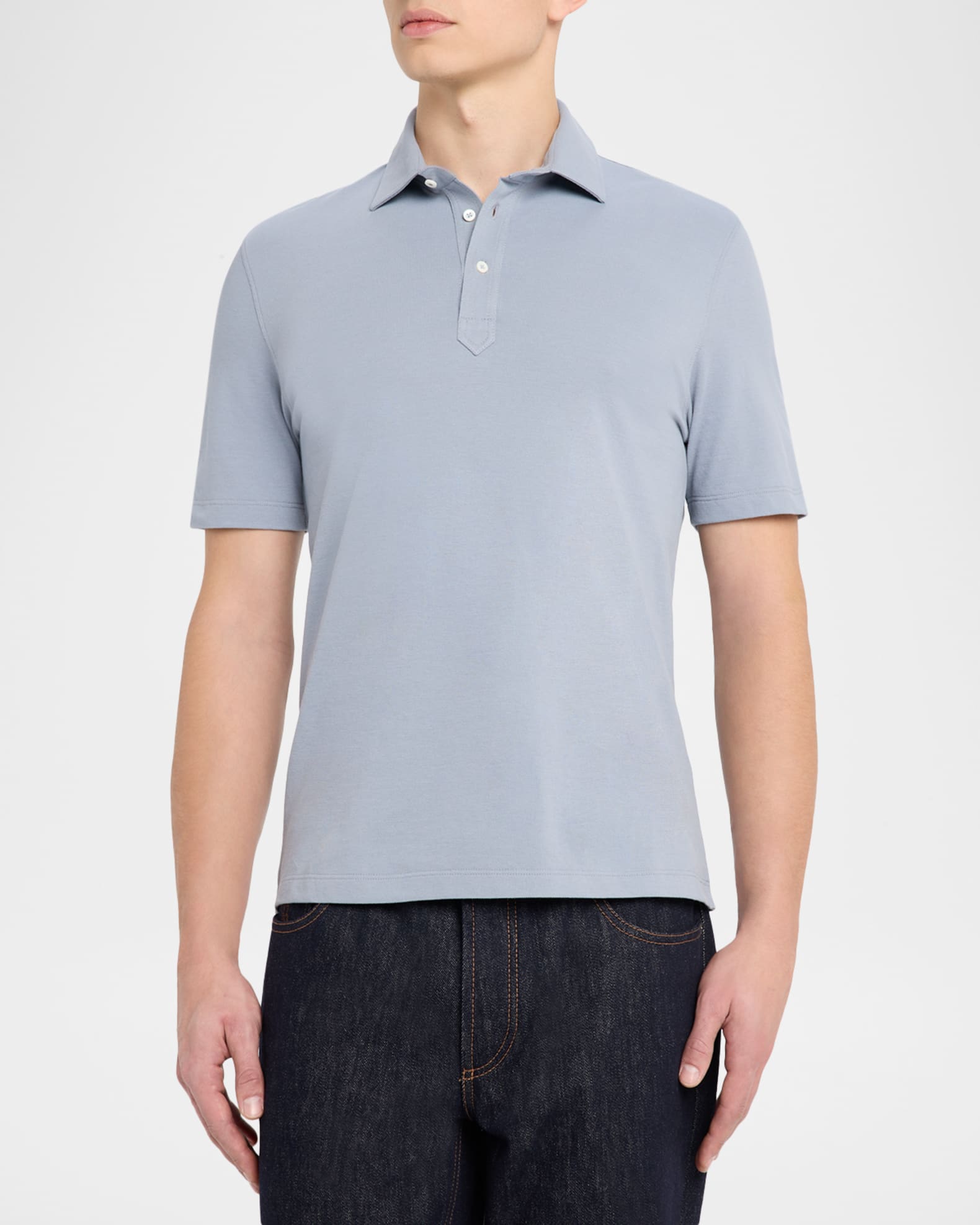 BRUNELLO CUCINELLI スリムフィット ポロシャツ Brunello Cucinelli Men's Slim Fit Cotton Jersey Polo Shirt