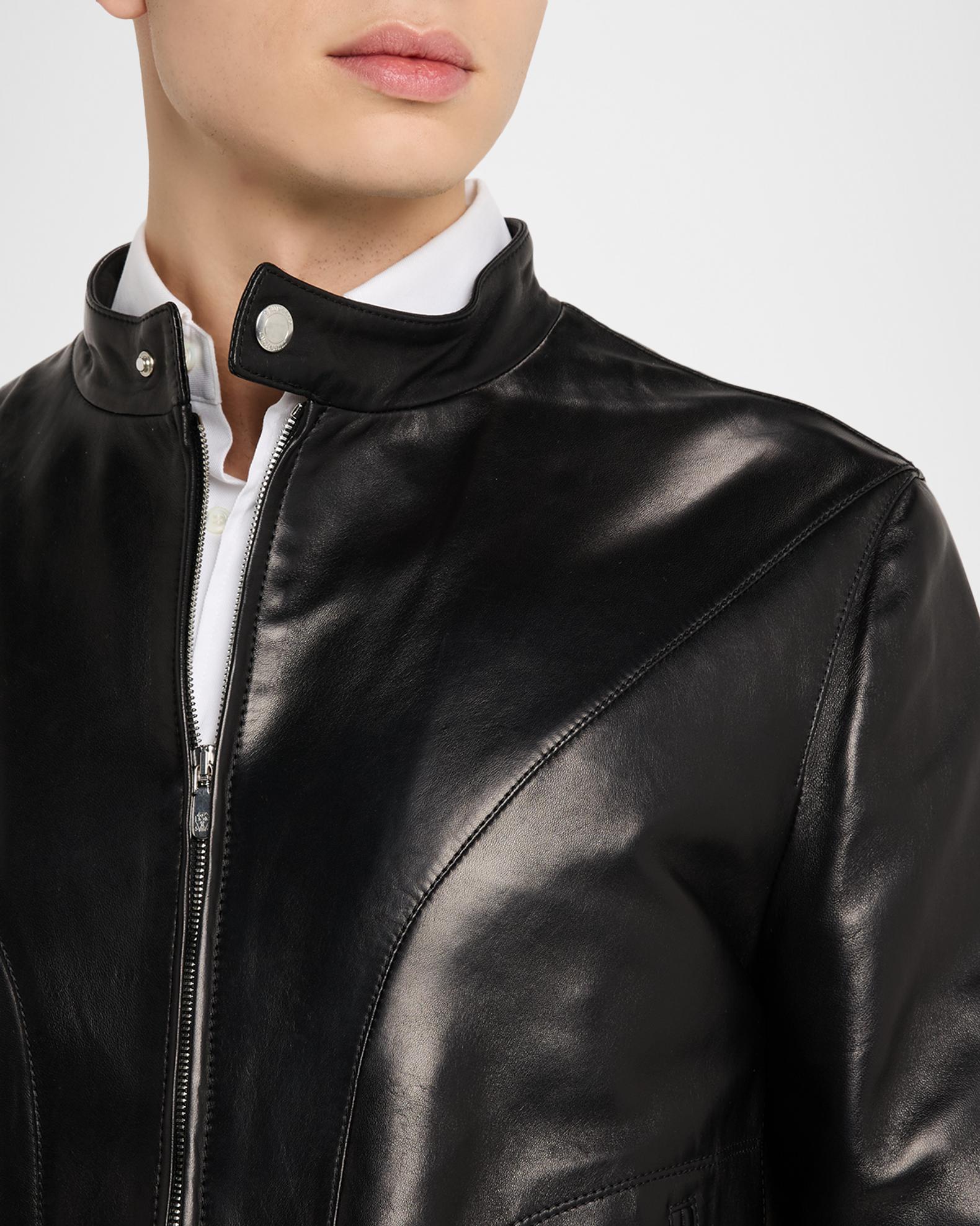 Brunello Cucinelli Men's Polished Nappa Leather Pilot Jacket
