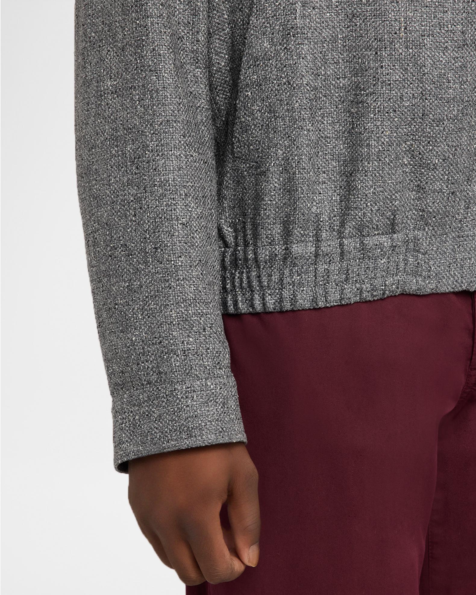 Brunello Cucinelli Men's Silk, Linen and Wool Hopsack Stand Collar