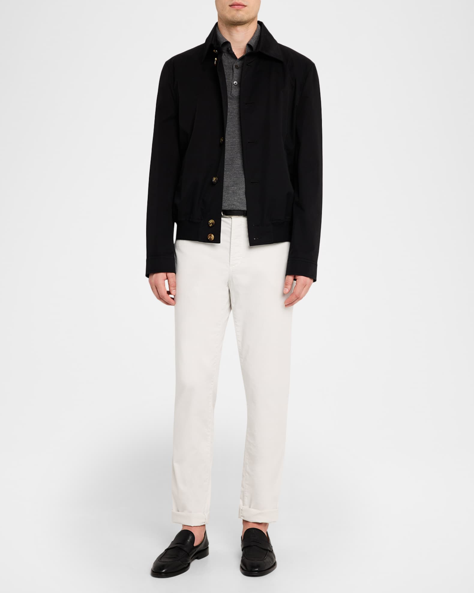 Brunello Cucinelli Men's Water-Resistant Shirt Jacket | Neiman Marcus