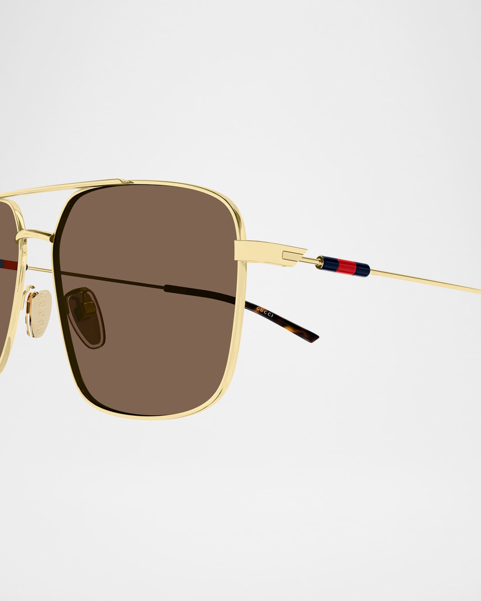 Gucci Men's GG2096SA-004 Metal Rectangle Sunglasses | Neiman Marcus