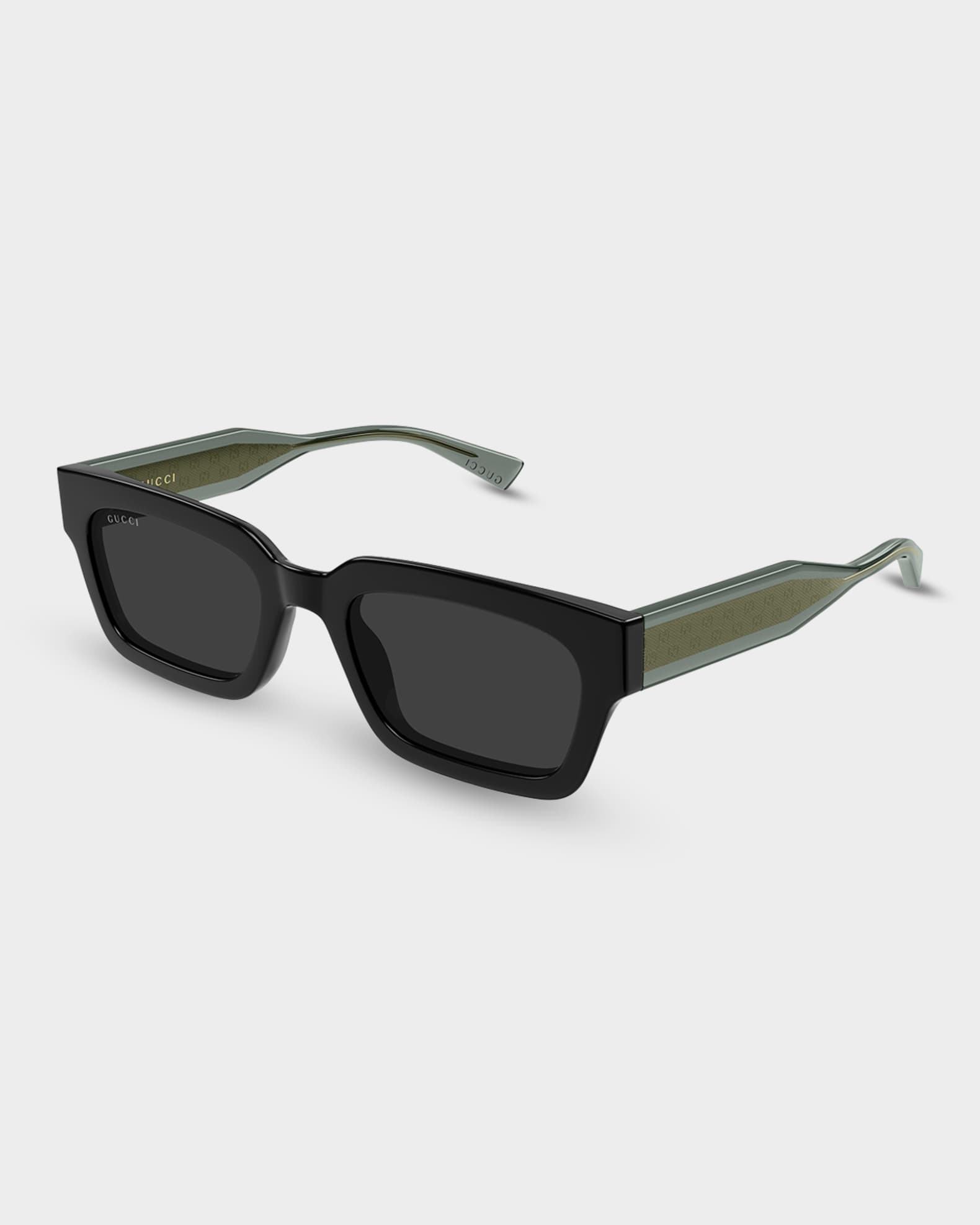Gucci Men's GG2069S-001 Acetate Rectangle Sunglasses | Neiman Marcus