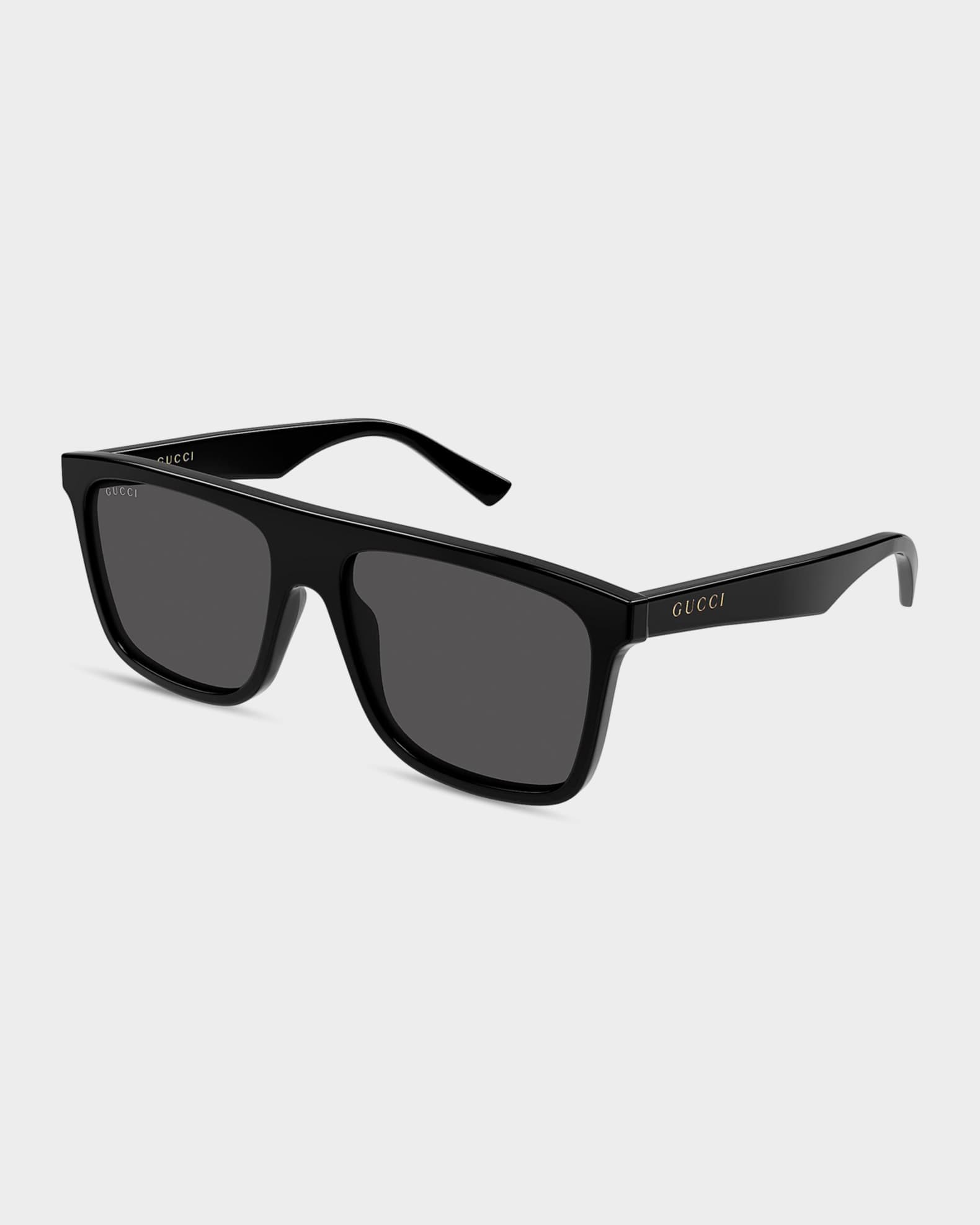 Gucci Men's GG2182S-001 Acetate Rectangle Sunglasses | Neiman Marcus