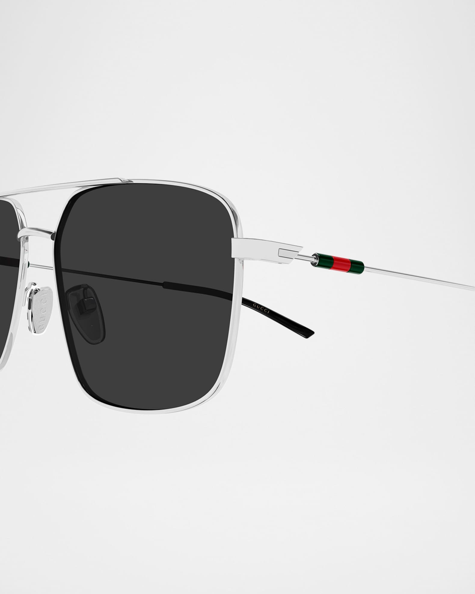 Gucci Men's GG2096SA-001 Metal Rectangle Sunglasses | Neiman Marcus