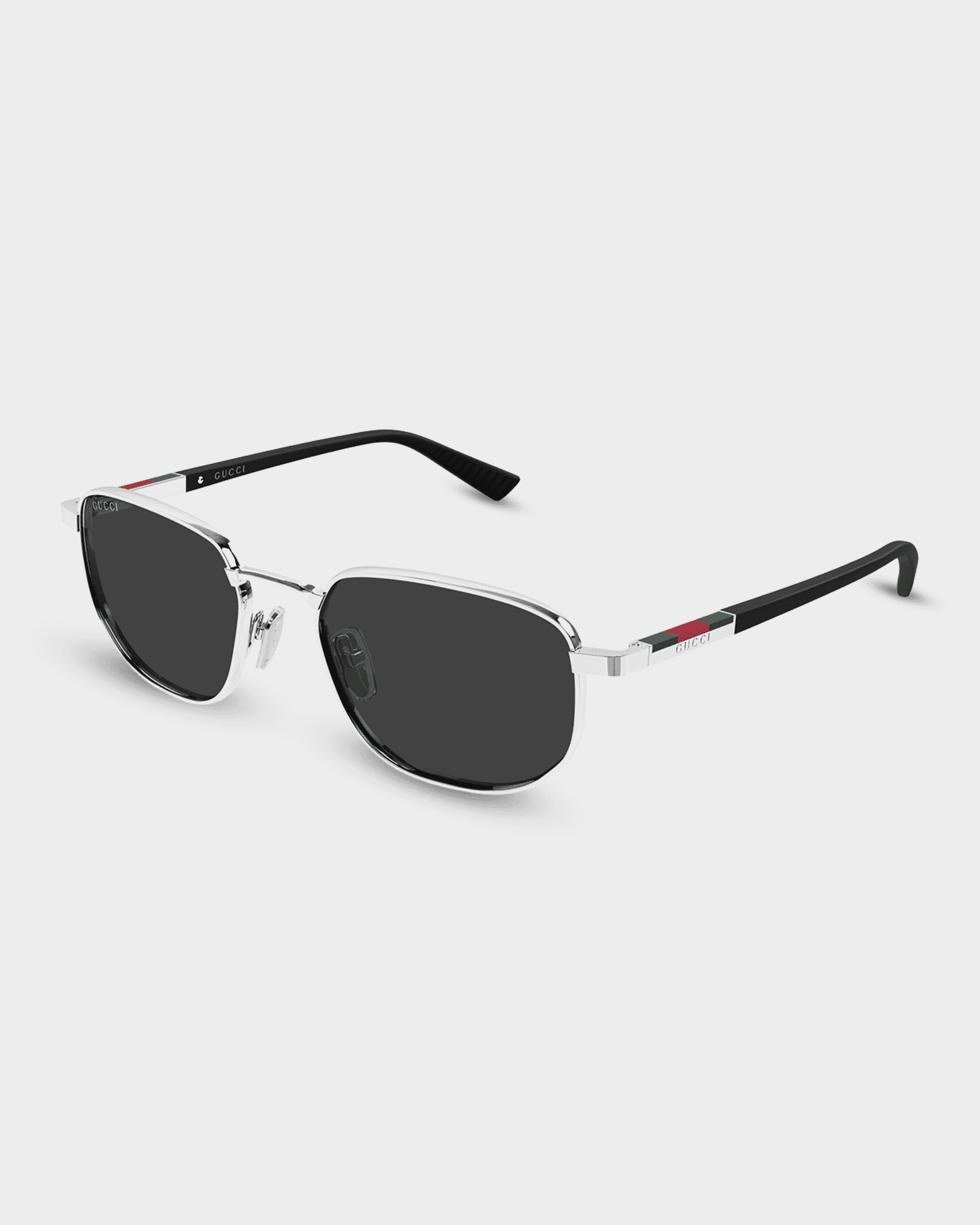 Gucci Men's GG2093S-001 Metal and Acetate Square Sunglasses