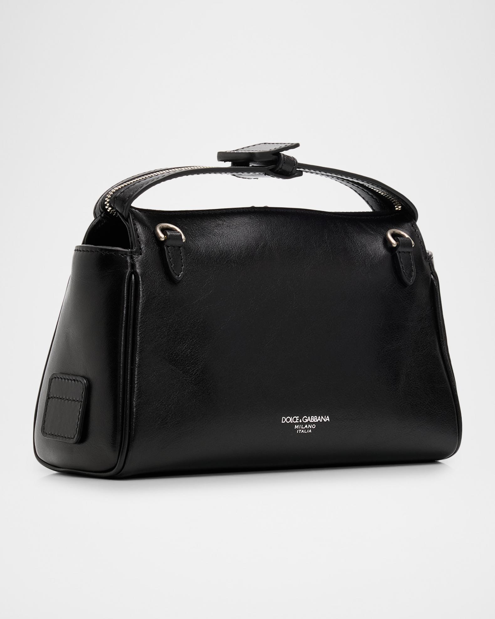 Dolce&Gabbana Zip-Top Leather Top-Handle Bag | Neiman Marcus