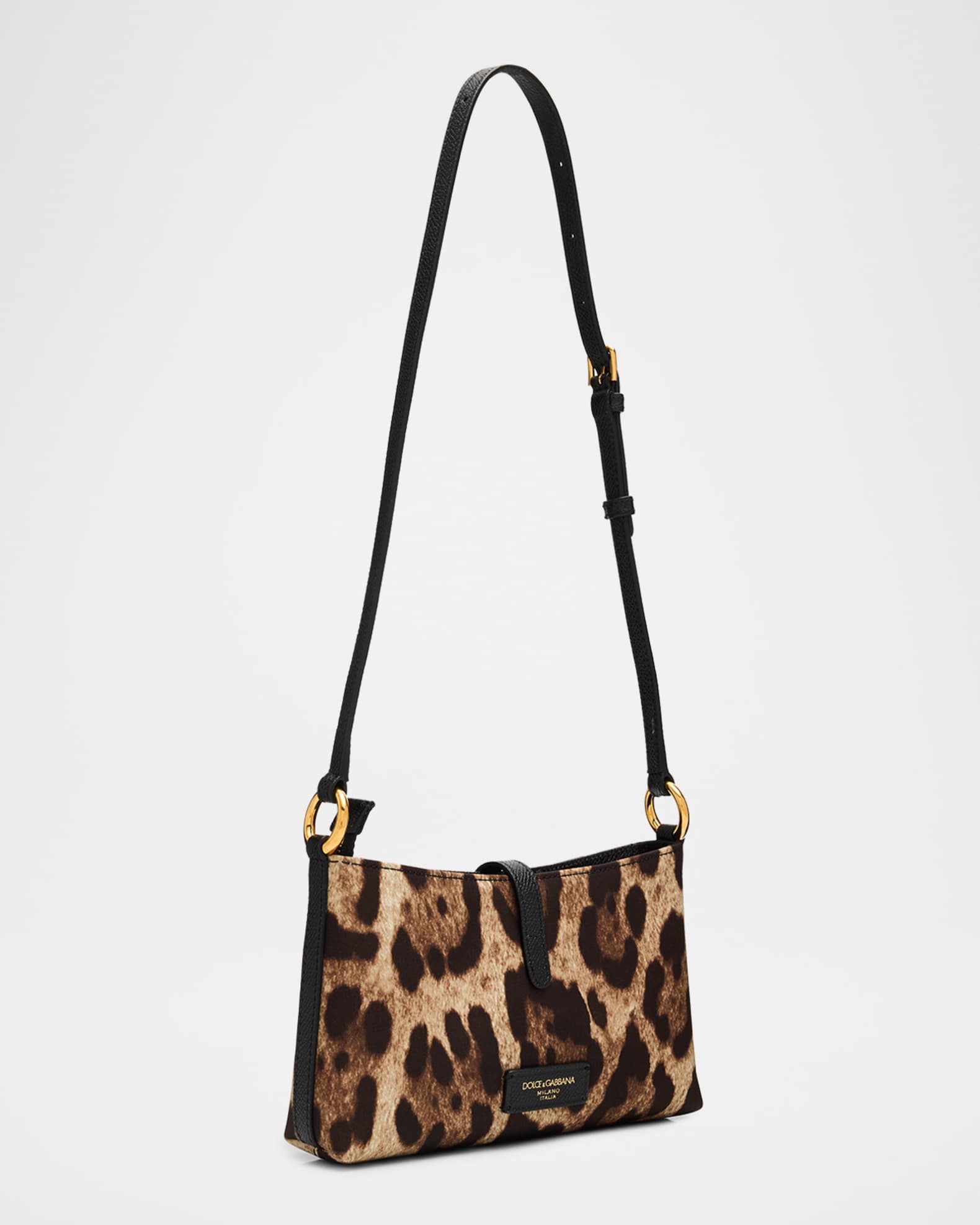 Dolce&Gabbana Lock Leopard-Print Shoulder Bag | Neiman Marcus