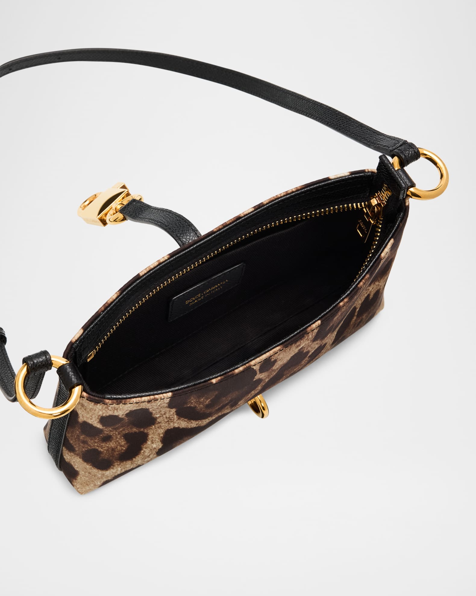 Dolce&Gabbana Lock Leopard-Print Shoulder Bag | Neiman Marcus