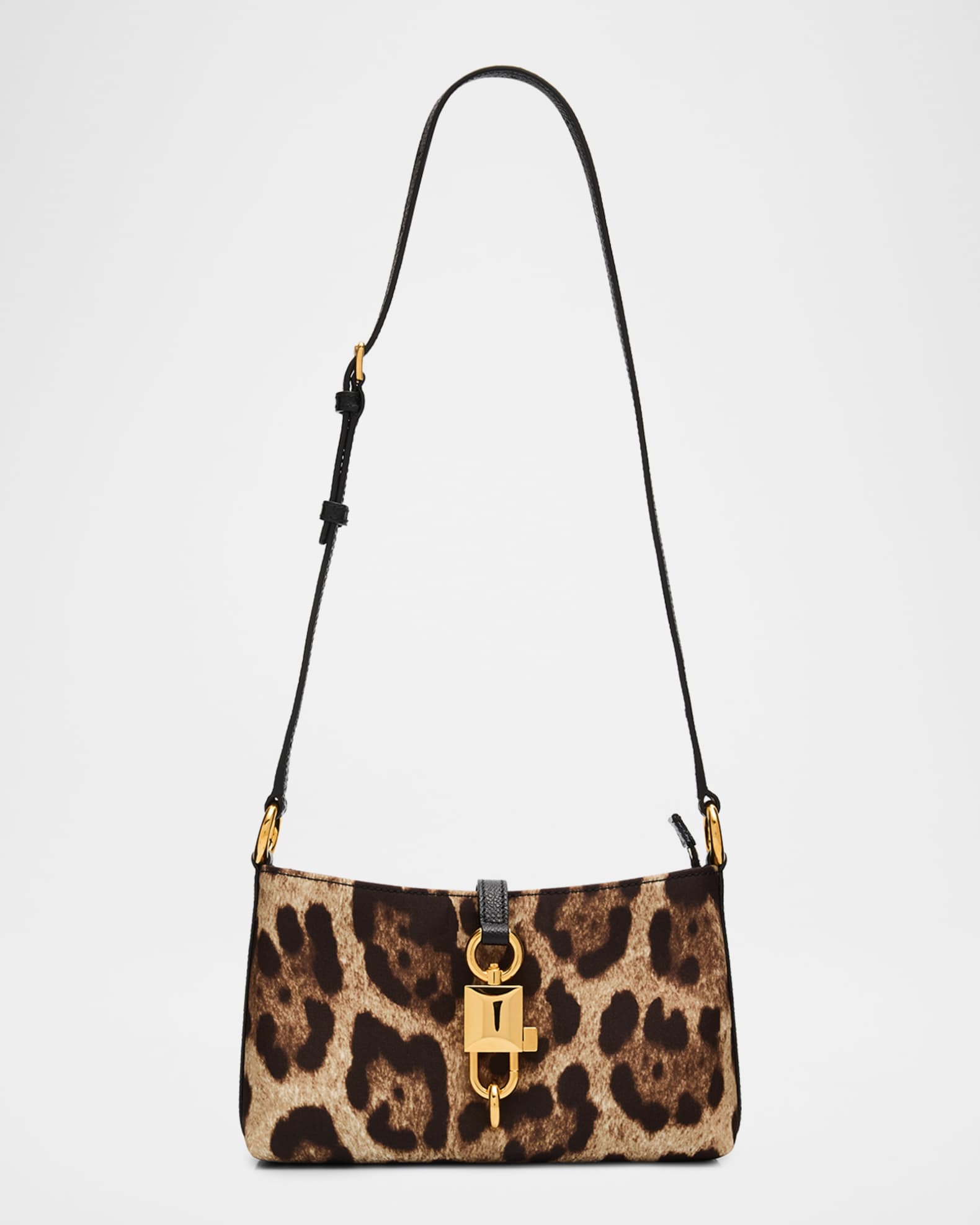 Dolce&Gabbana Lock Leopard-Print Shoulder Bag | Neiman Marcus