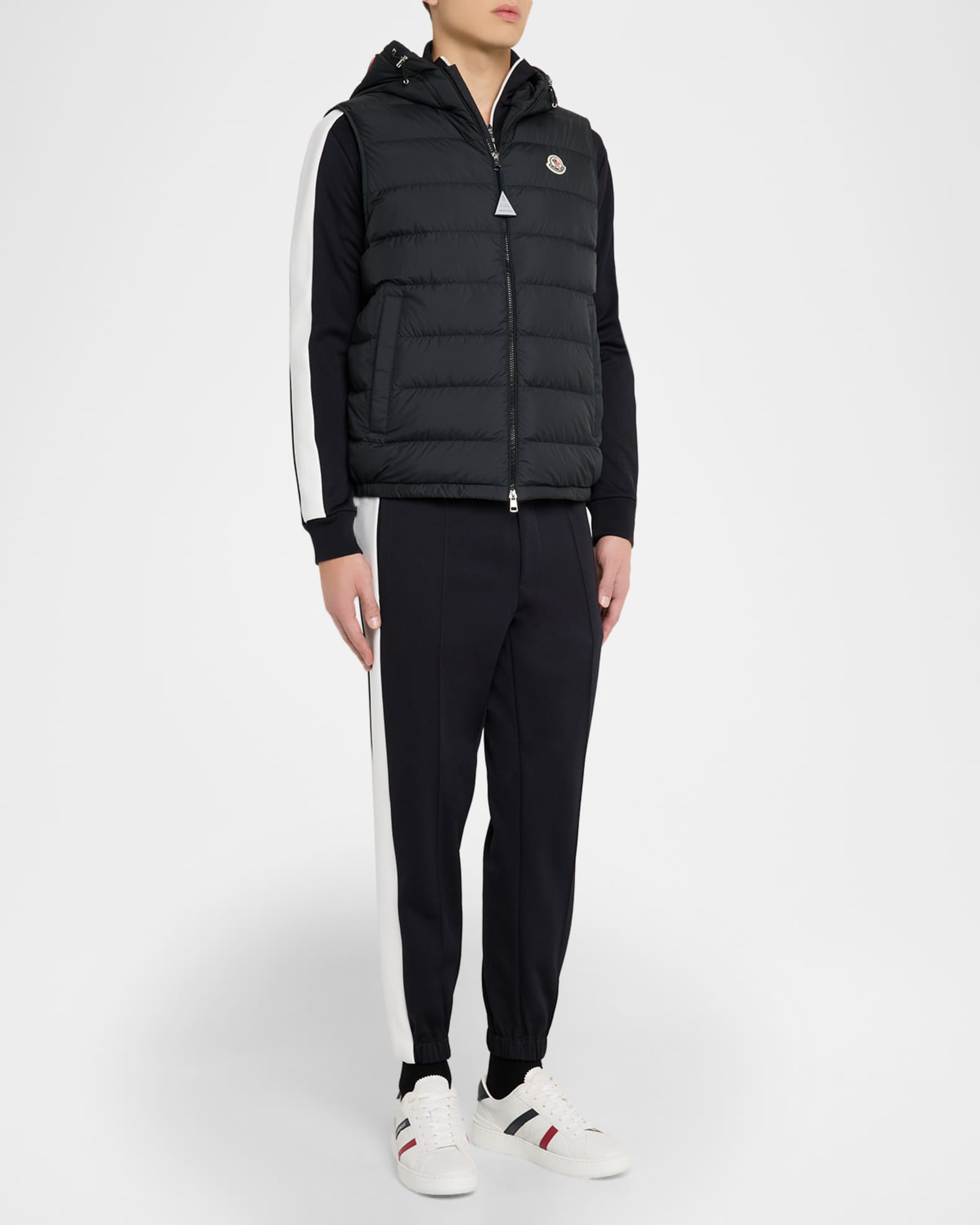Moncler Men's Hooded Down Vest | Neiman Marcus
