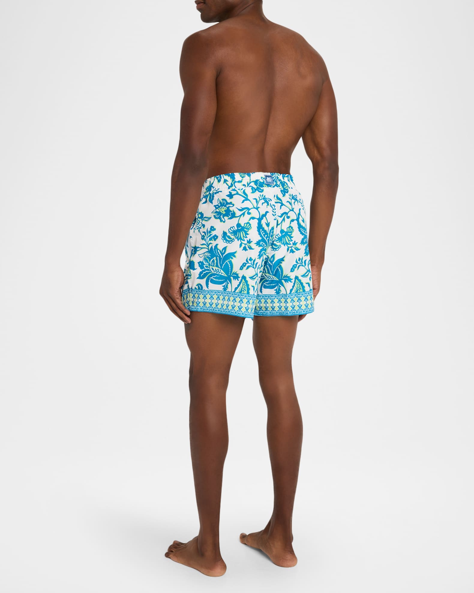 ETRO　総柄スイムショートパンツ　67250607M08N Etro Men's Floral Roma-Fit Swim Trunks | Neiman Marcus