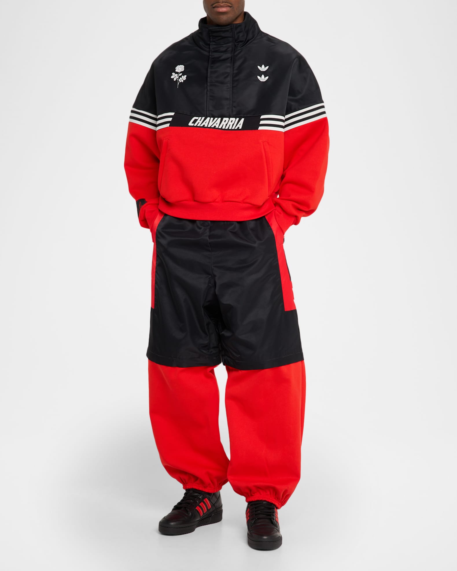 Adidas x Willy Chavarria Men's Fleece Zip-Off Track Pants | Neiman