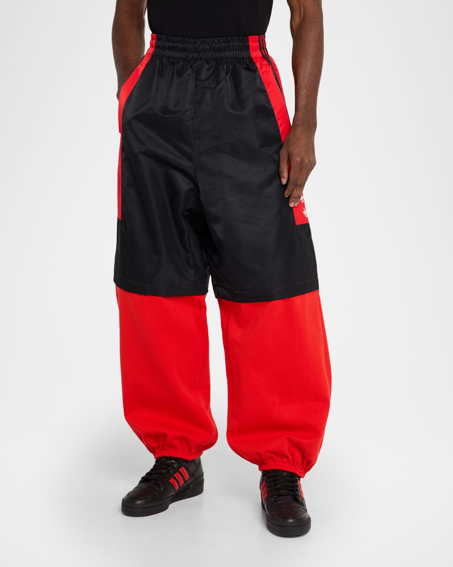 Adidas x Willy Chavarria Men's Fleece Zip-Off Track Pants | Neiman