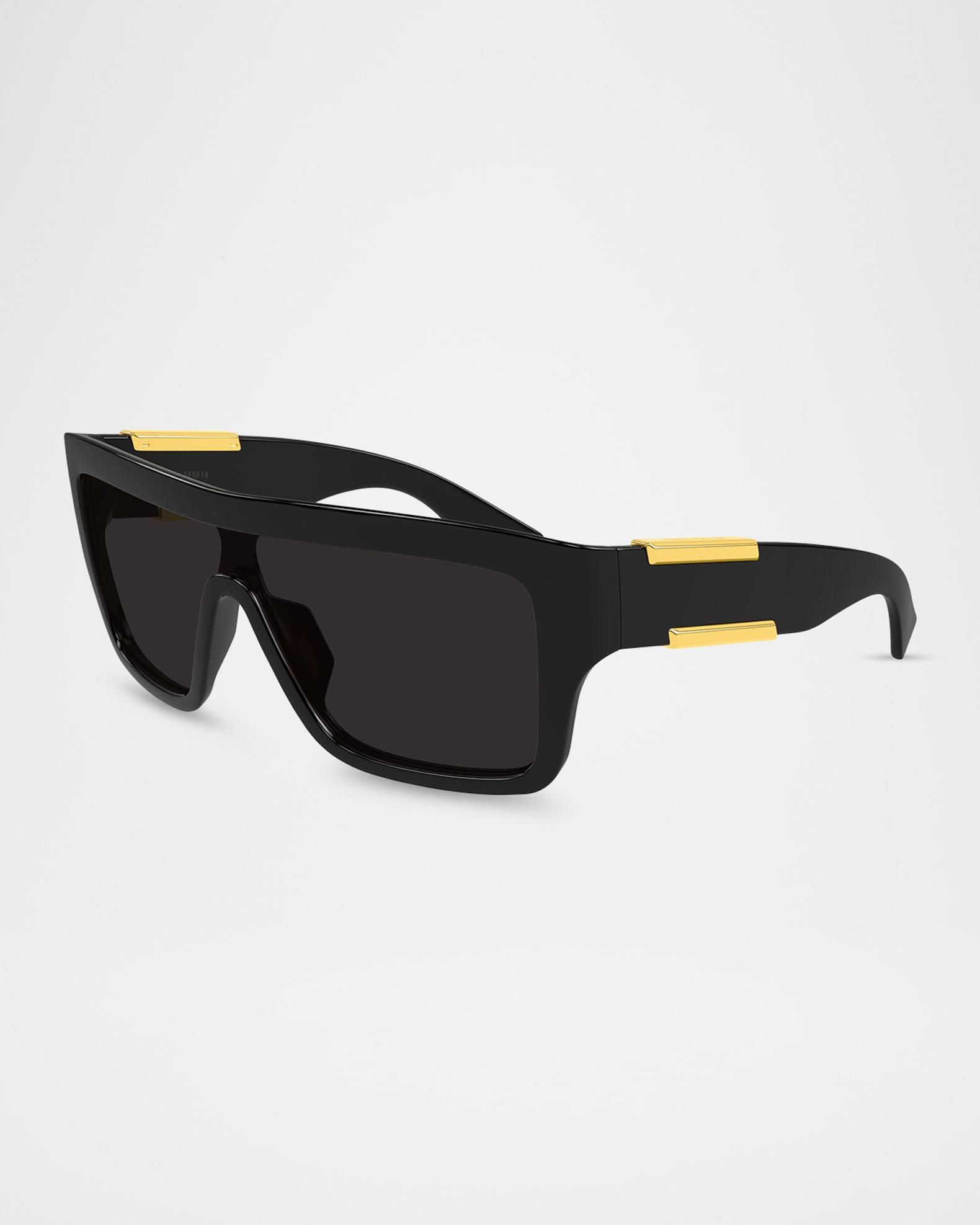 Bottega Veneta BV1451S-001 Acetate Rectangle Sunglasses | Neiman