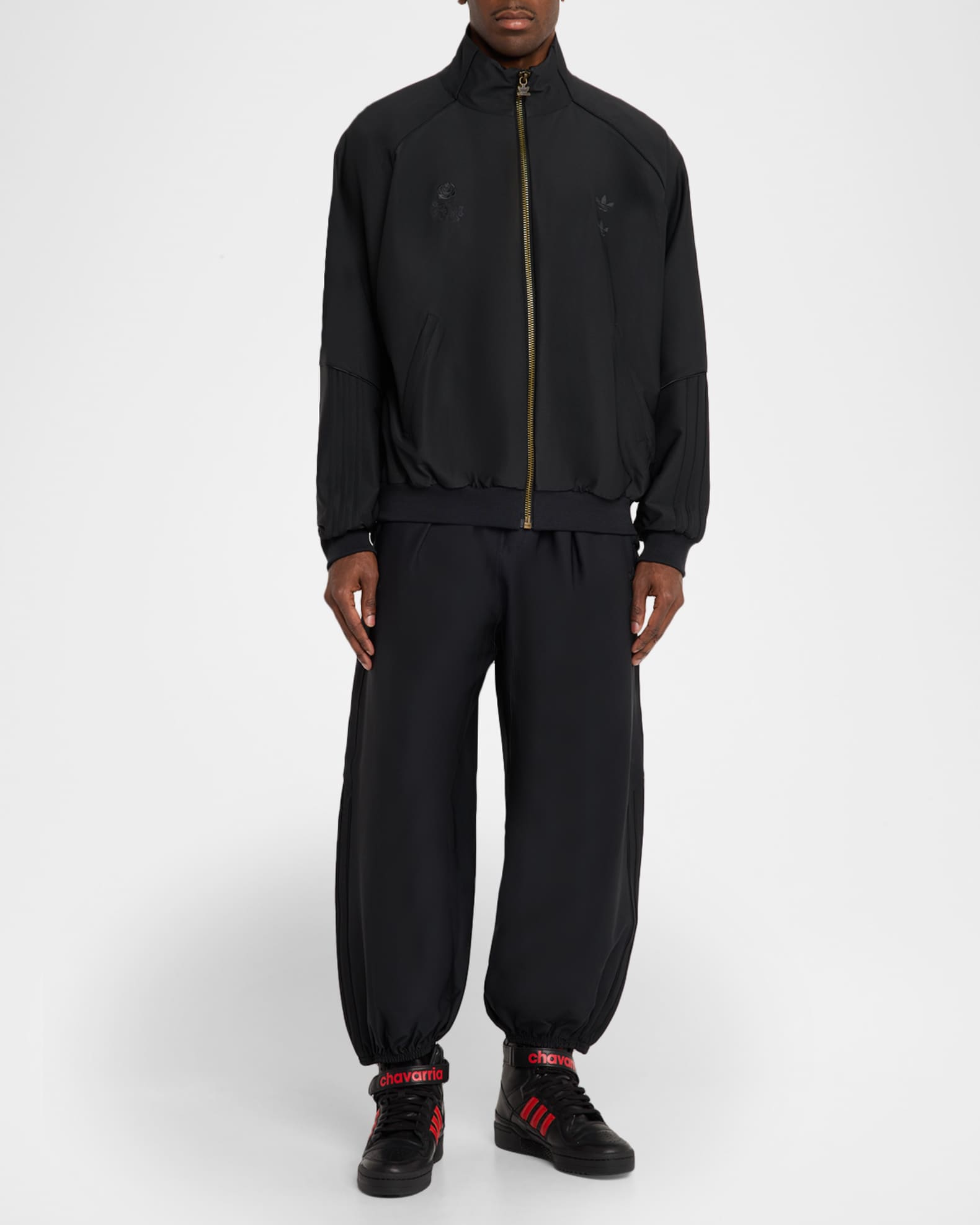 Adidas x Willy Chavarria Men's Twill Track Trousers | Neiman Marcus