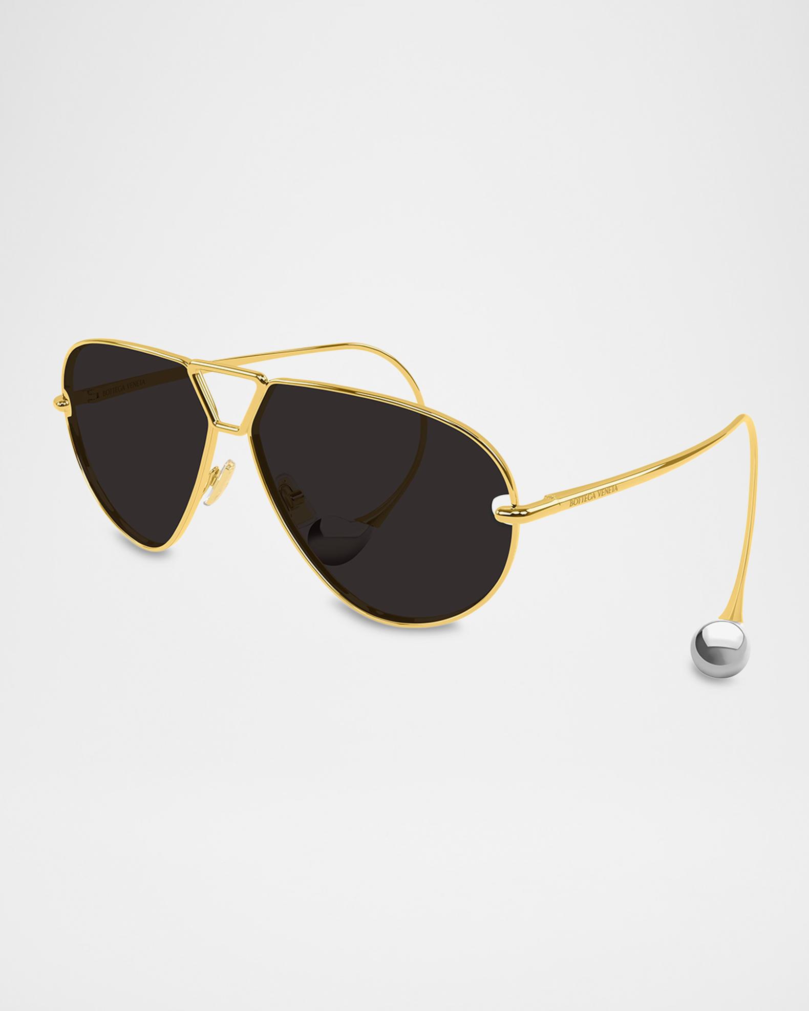 Bottega Veneta Drop 64mm Metal Aviator Sunglasses | Neiman Marcus