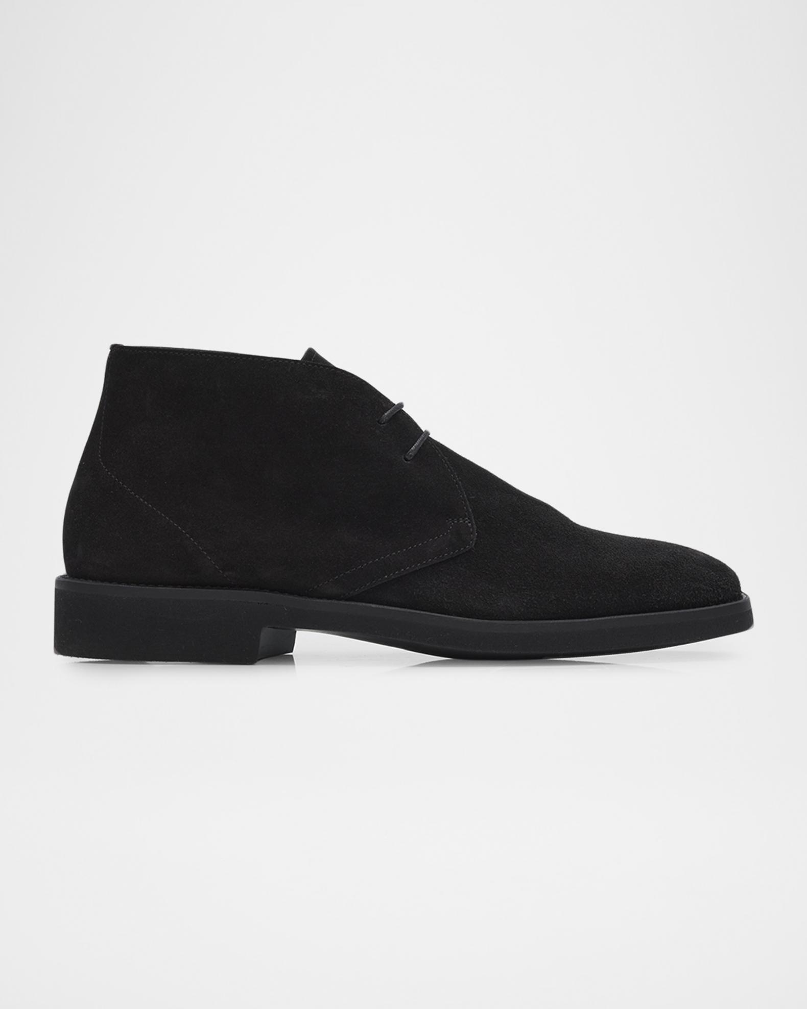 mens black suede dress boots Black Dress Boots for Men Cap Toe Suede Leather Boots
