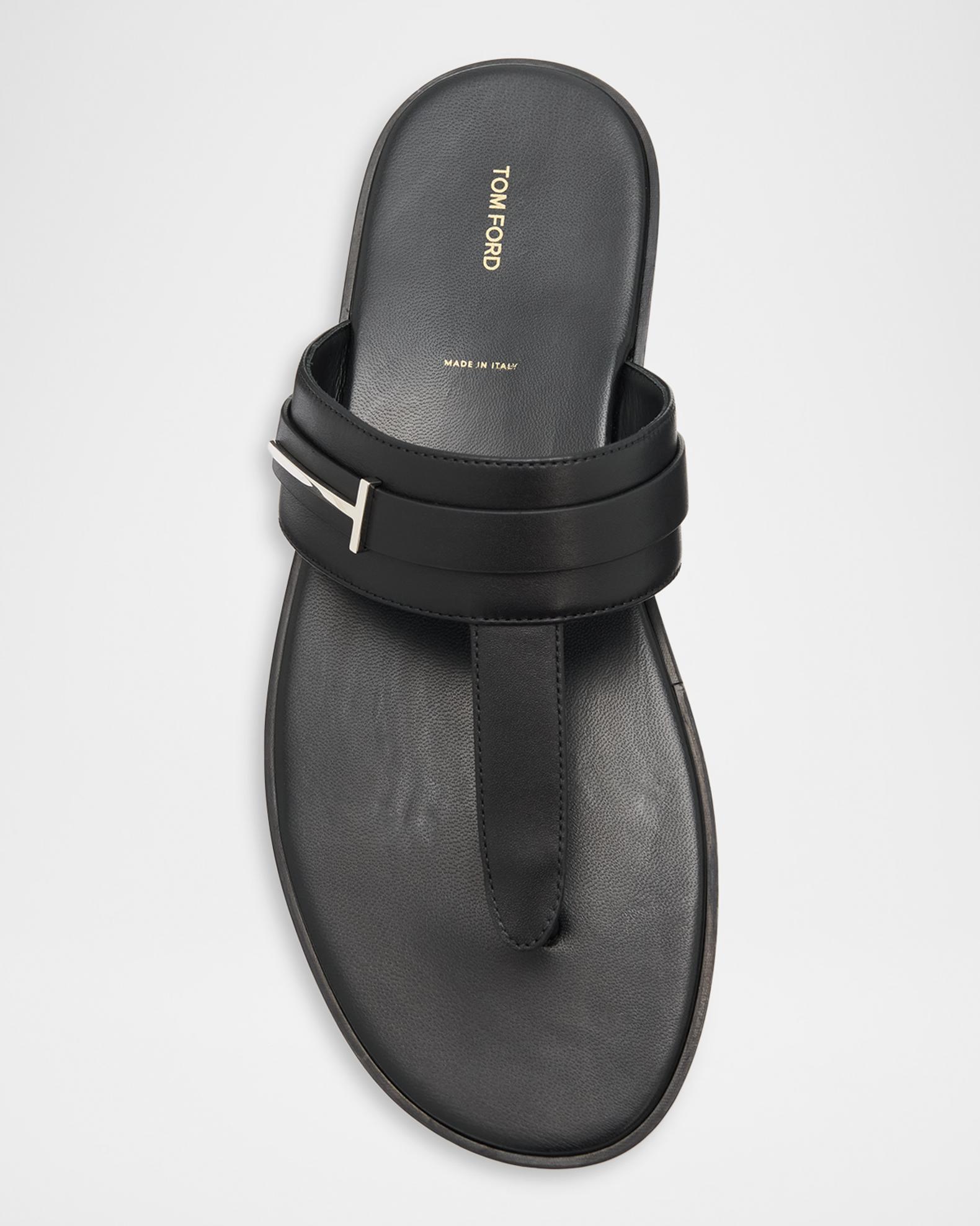 TOM FORD Men's Leather Thong Sandals | Neiman Marcus