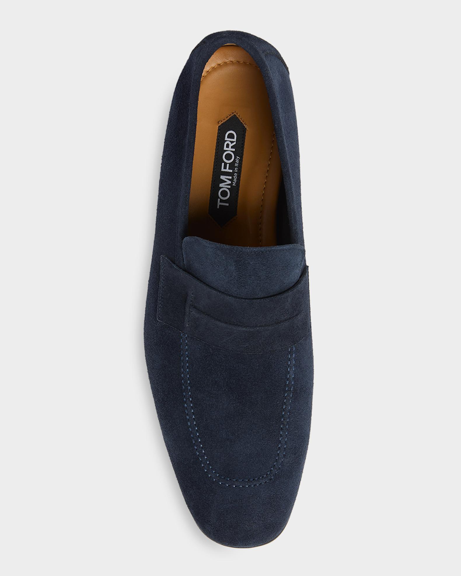 TOM FORD Leather Navy Penny Loafer TOM FORD Men main image 2
