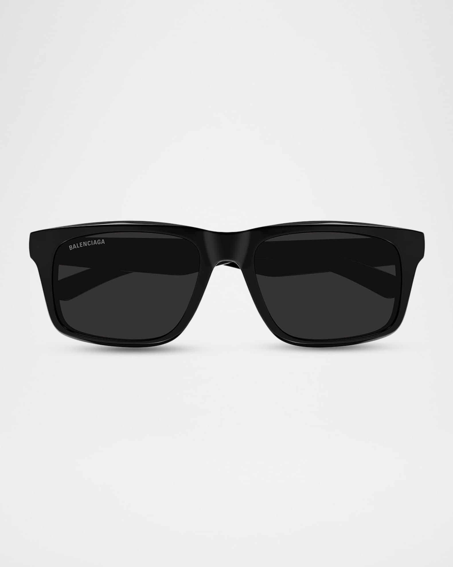 Balenciaga Men's Acetate Rectangle Sunglasses | Neiman Marcus