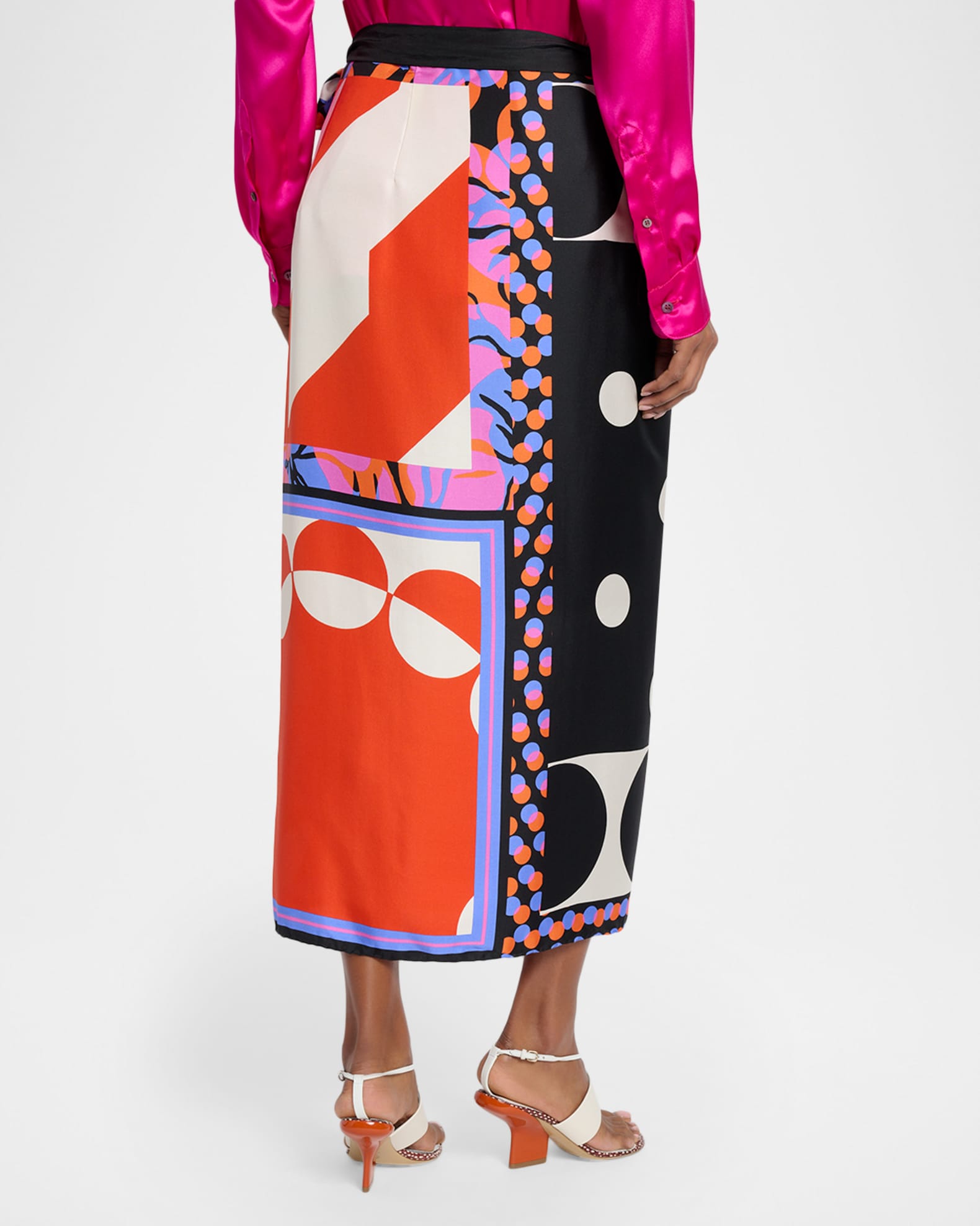 Dries Van Noten Scarfy Long Silk Wrap Skirt | Neiman Marcus
