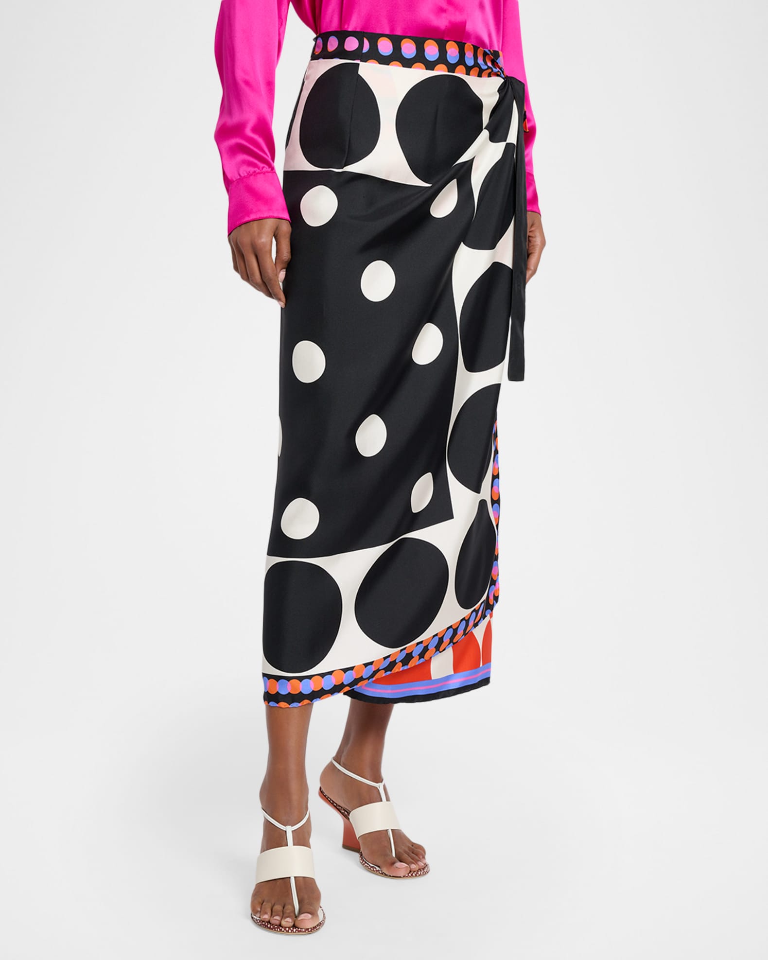 Dries Van Noten Scarfy Long Silk Wrap Skirt | Neiman Marcus