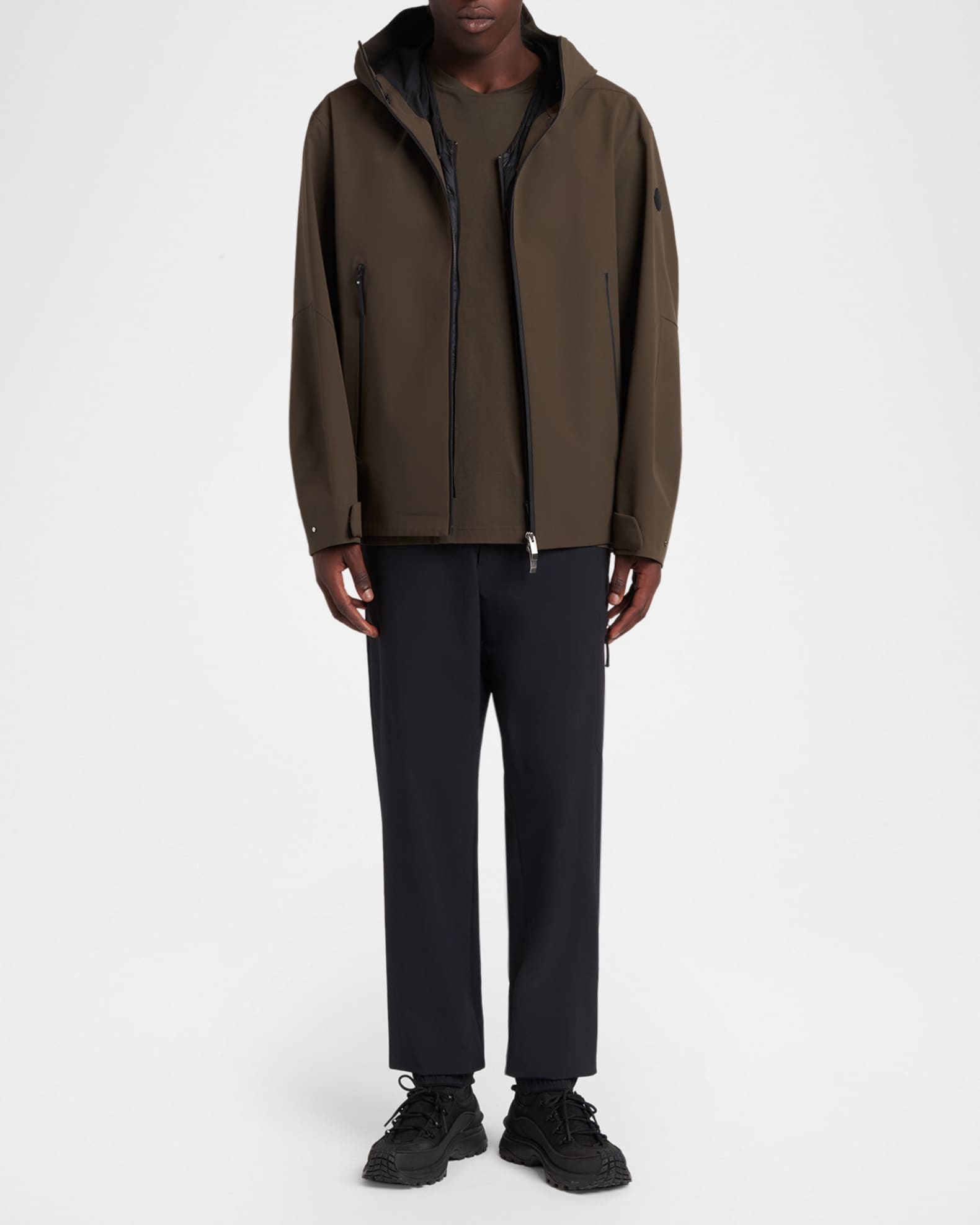Moncler Men's Marana 3-in-1 Hooded Short Down Jacket | Neiman Marcus