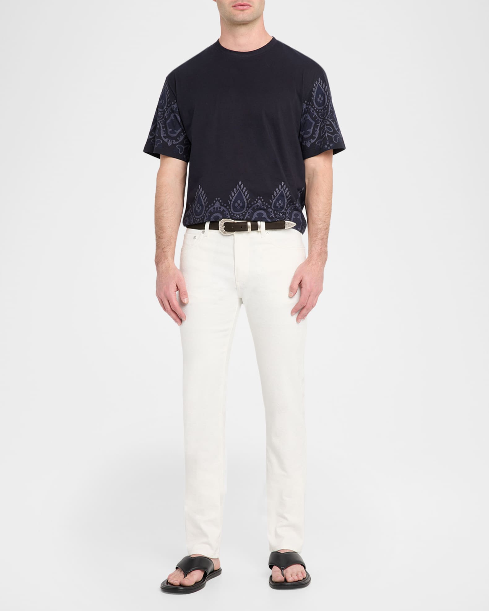 Etro Men's Fuji Straight-Cut Denim Jeans | Neiman Marcus
