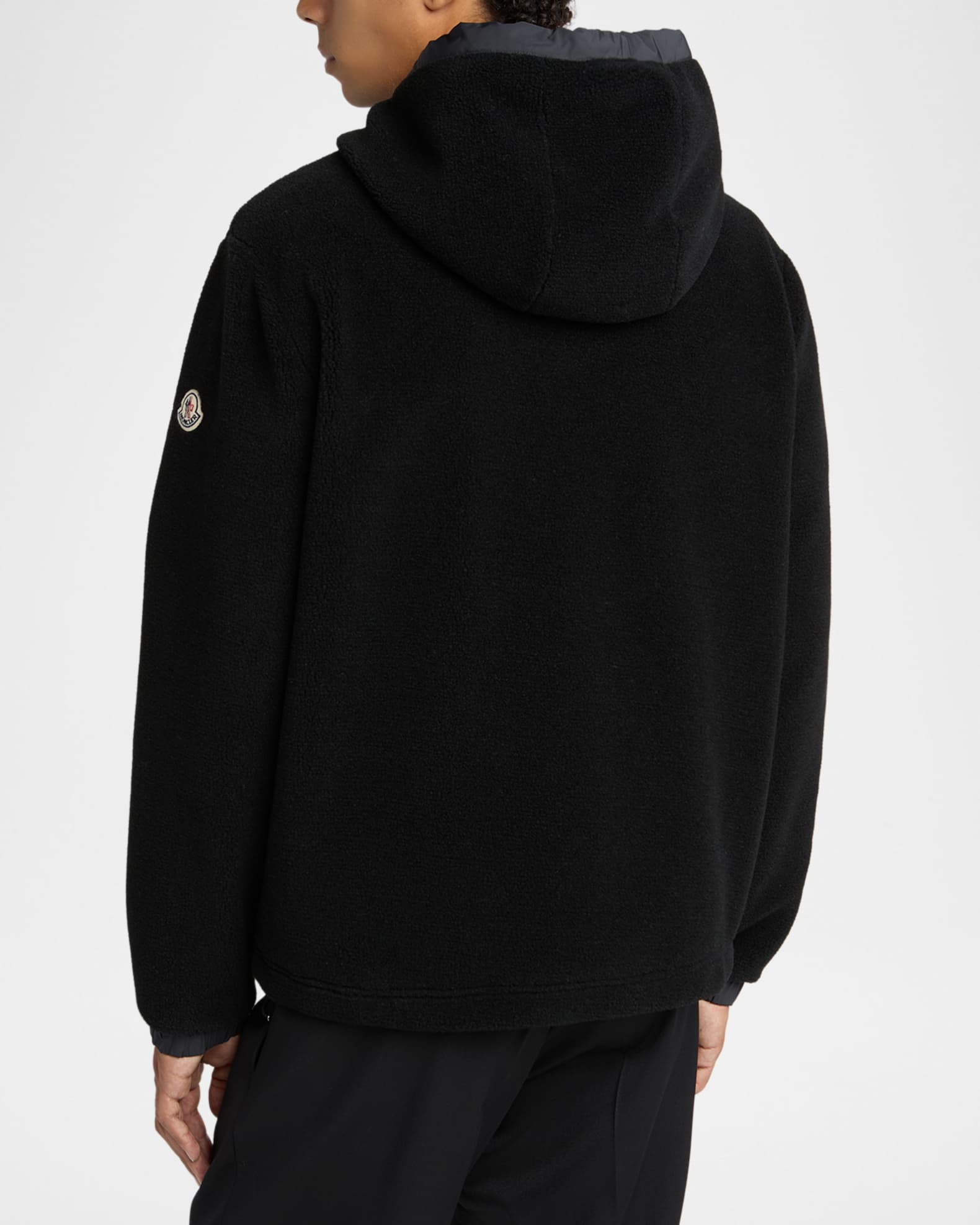 Moncler Men's Fleece Full-Zip Hoodie | Neiman Marcus