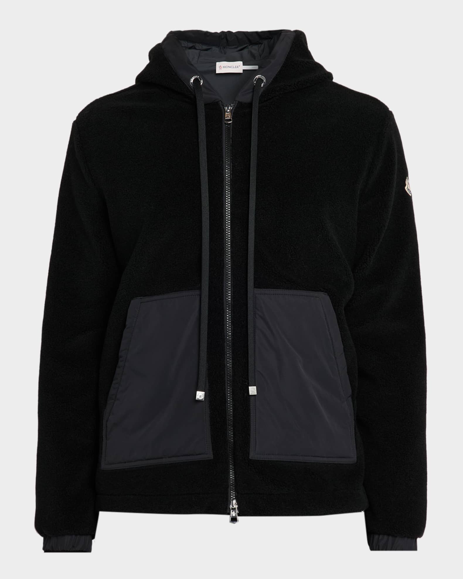 Moncler Men's Fleece Full-Zip Hoodie | Neiman Marcus