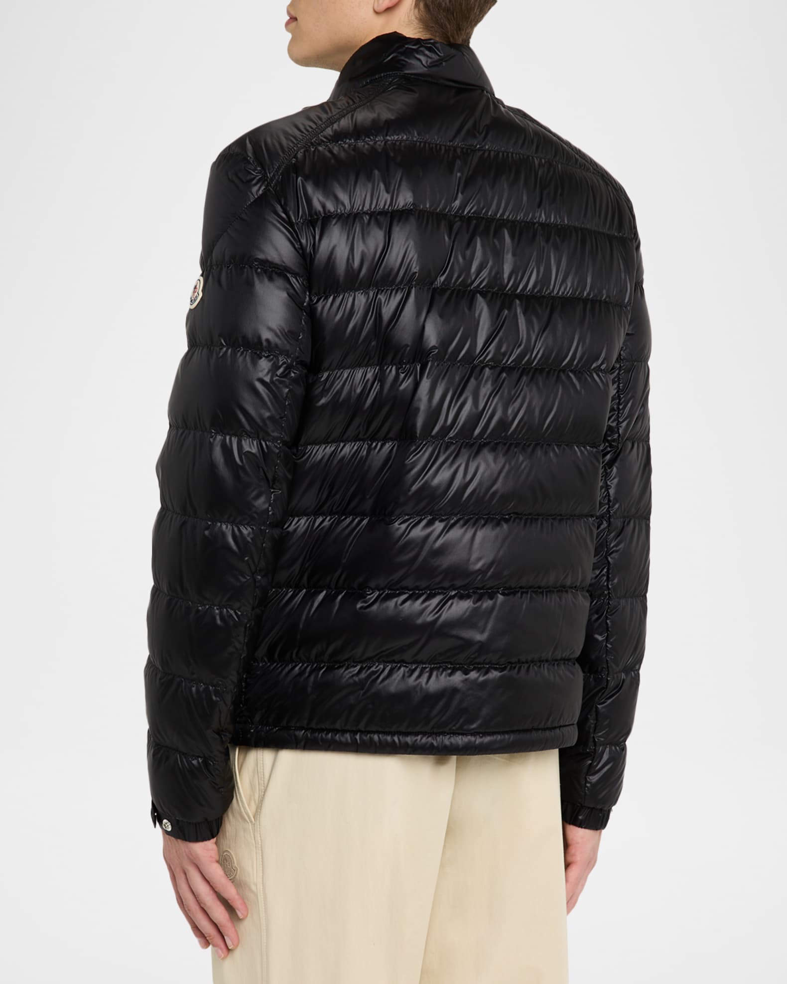 MONCLER ブラックジャケット Moncler Men's Selves Short Down Jacket | Neiman Marcus