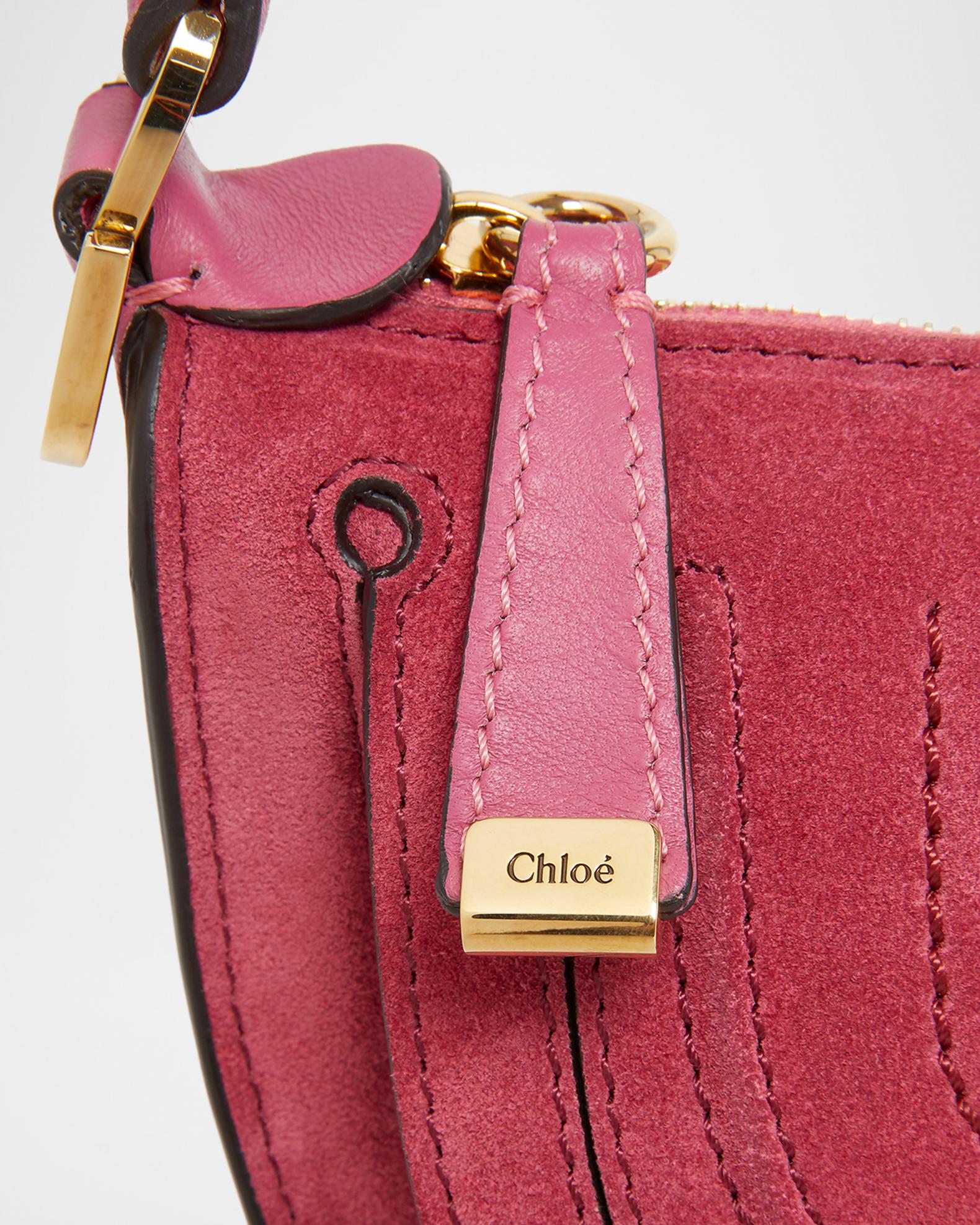 Chloé Marcie Mini Saddle Crossbody Bag in Suede | Neiman Marcus