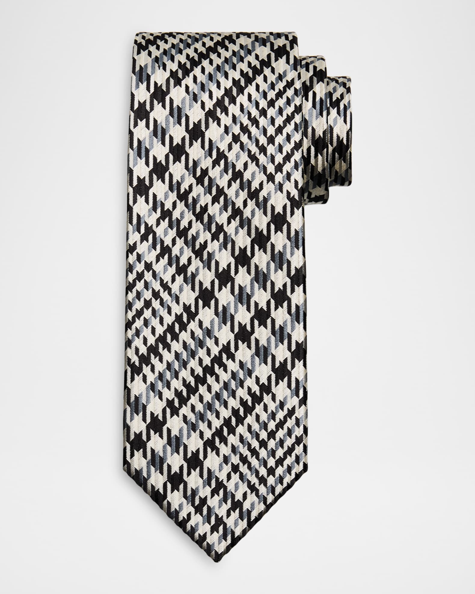 TOM FORD チェック柄 ネクタイ TOM FORD Men's Exploded Prince of Wales Check Silk Tie | Neiman Marcus