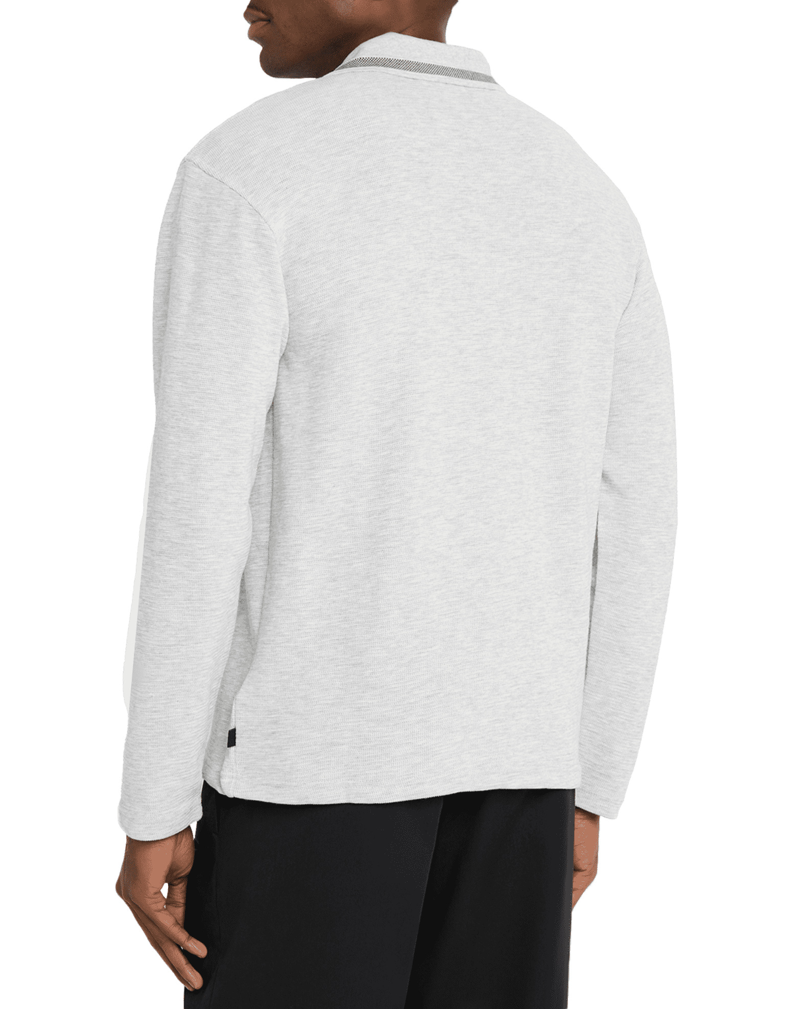Scotch and Soda Mens Structured Ribbed Relaxed-Fit Polo in Eggnog main image 0