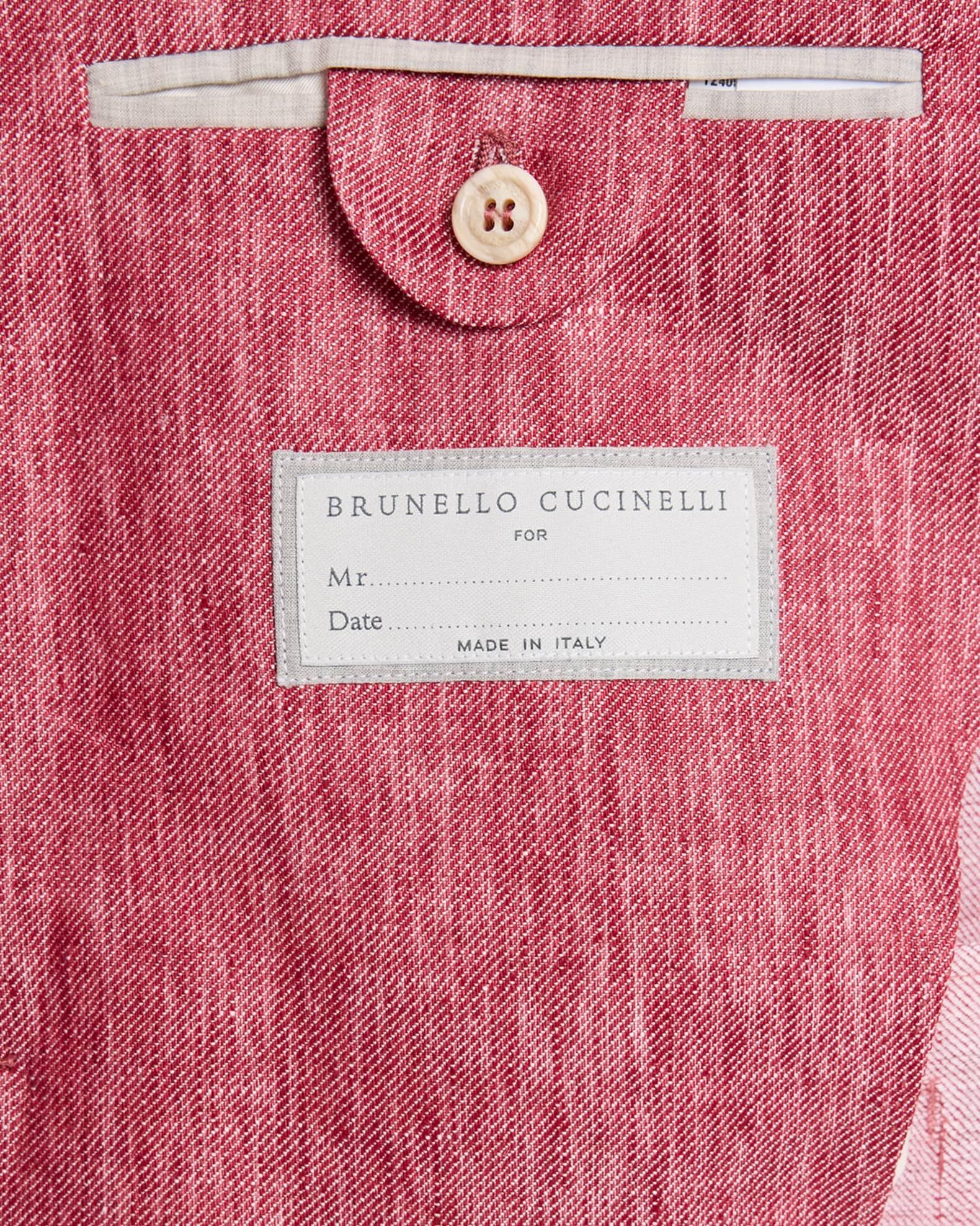 Brunello Cucinelli Men's Linen Denim Double-Breasted Deconstructed