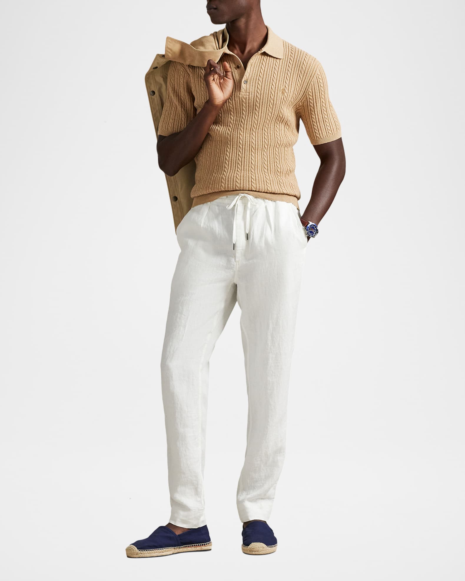 ralph lauren linen dress pants Gregory Hand-Tailored Linen Suit Trouser