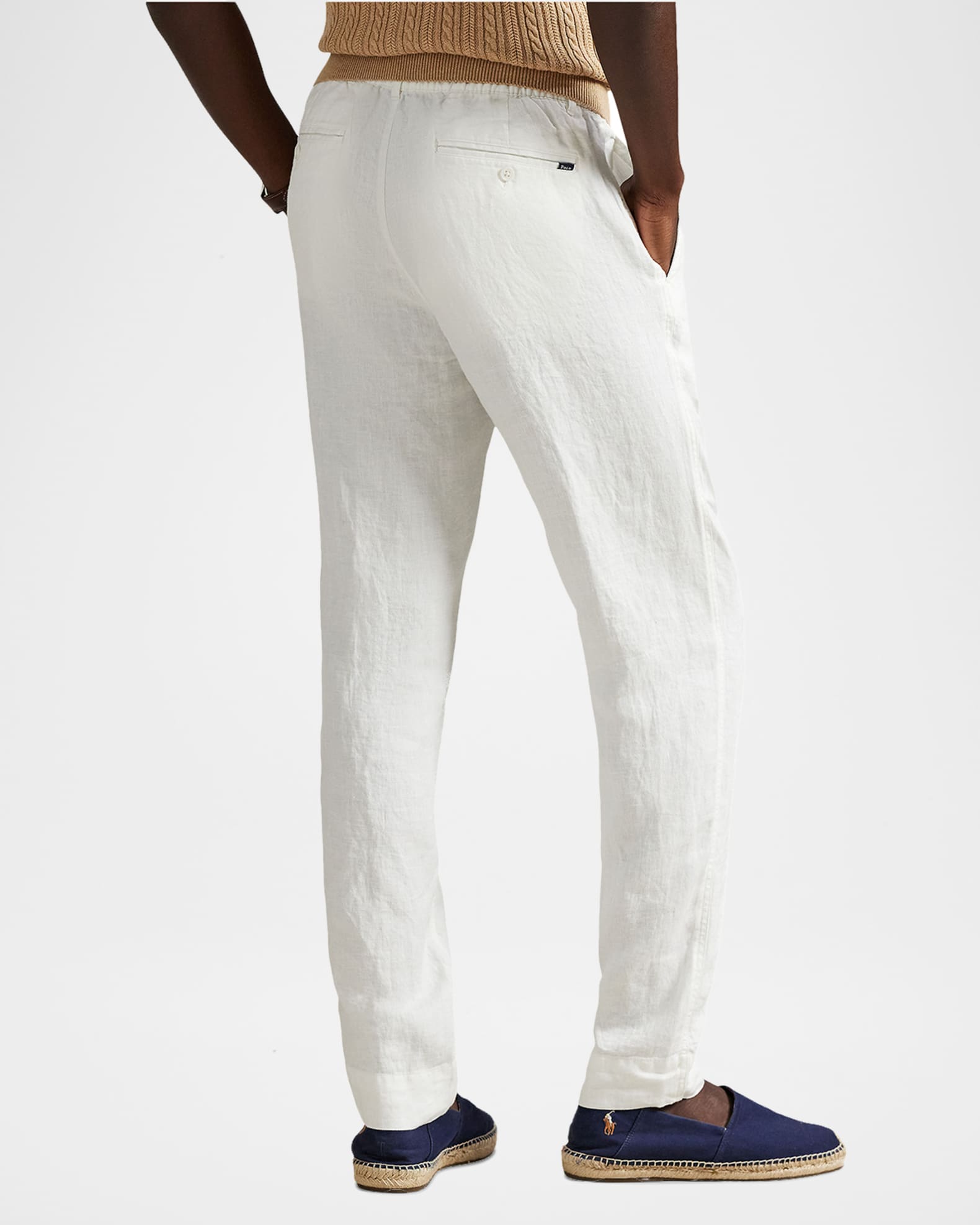 Polo Ralph Lauren Men's Linen Pleated Drawstring Trousers | Neiman