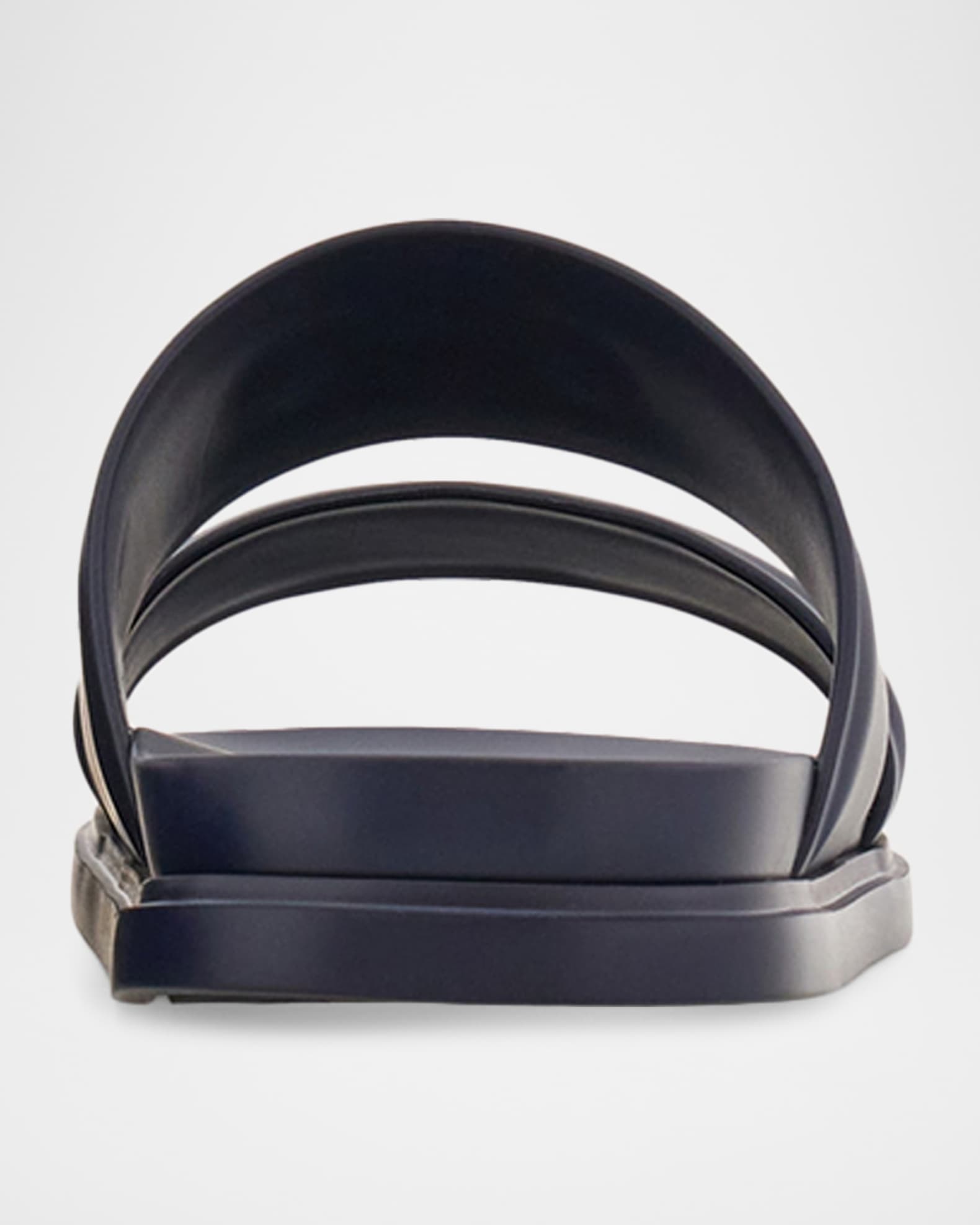 Ferragamo Men's Saint Bartheva Padded Leather Double-Strap Slide