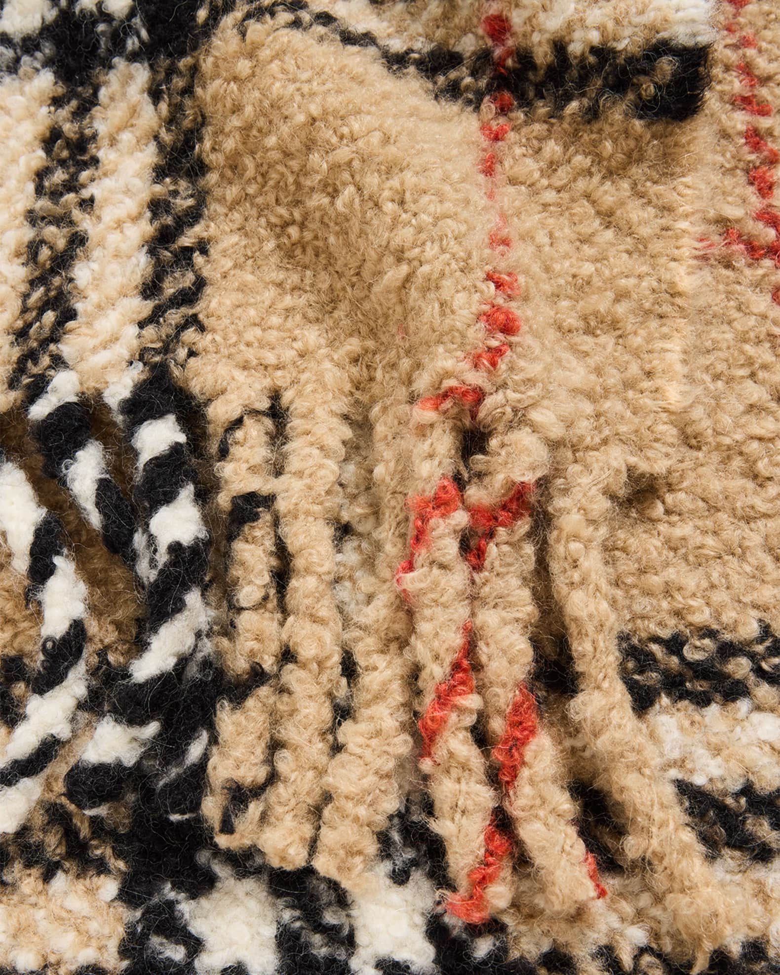 Burberry Check Alpaca Wool Blend Bouclé Scarf | Neiman Marcus